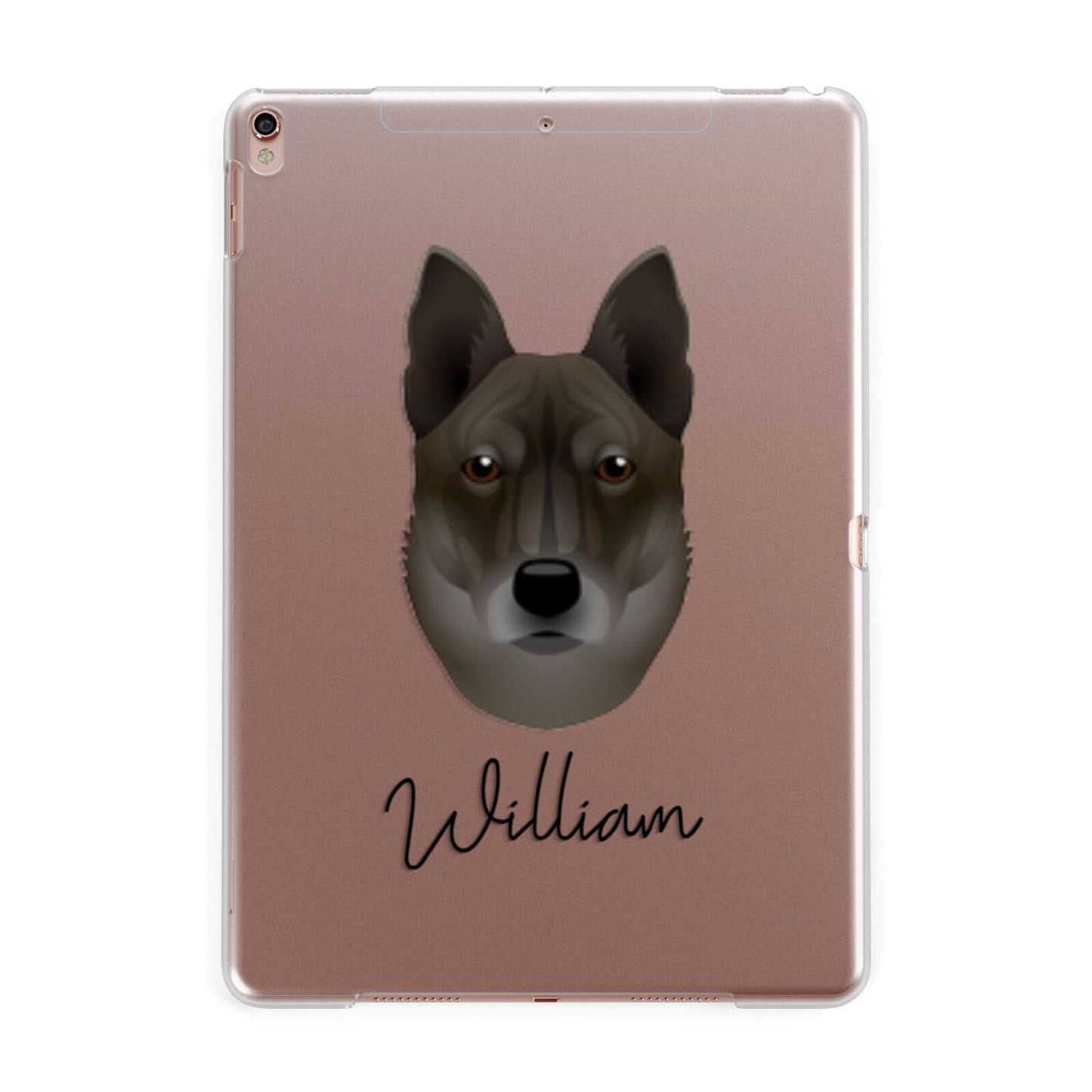 Korean Jindo Personalised Apple iPad Rose Gold Case