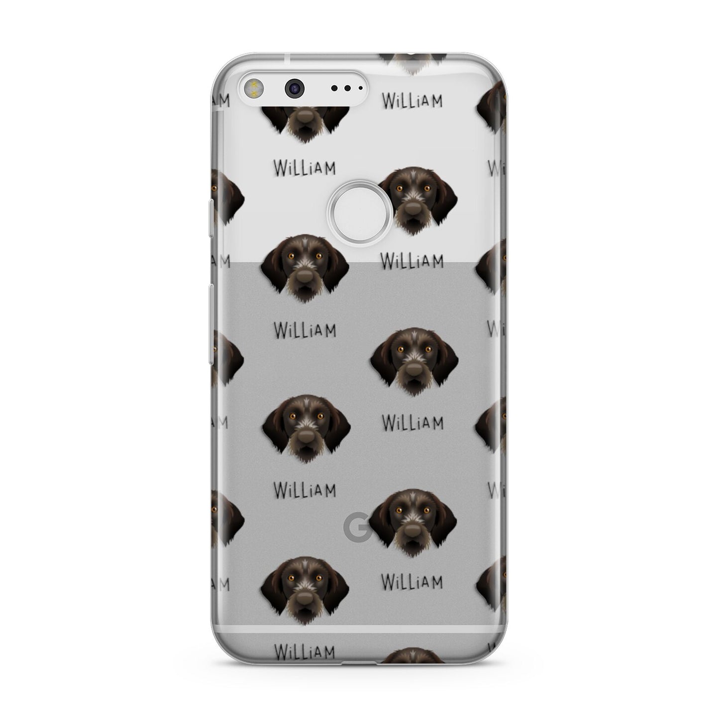 Korthals Griffon Icon with Name Google Pixel Case