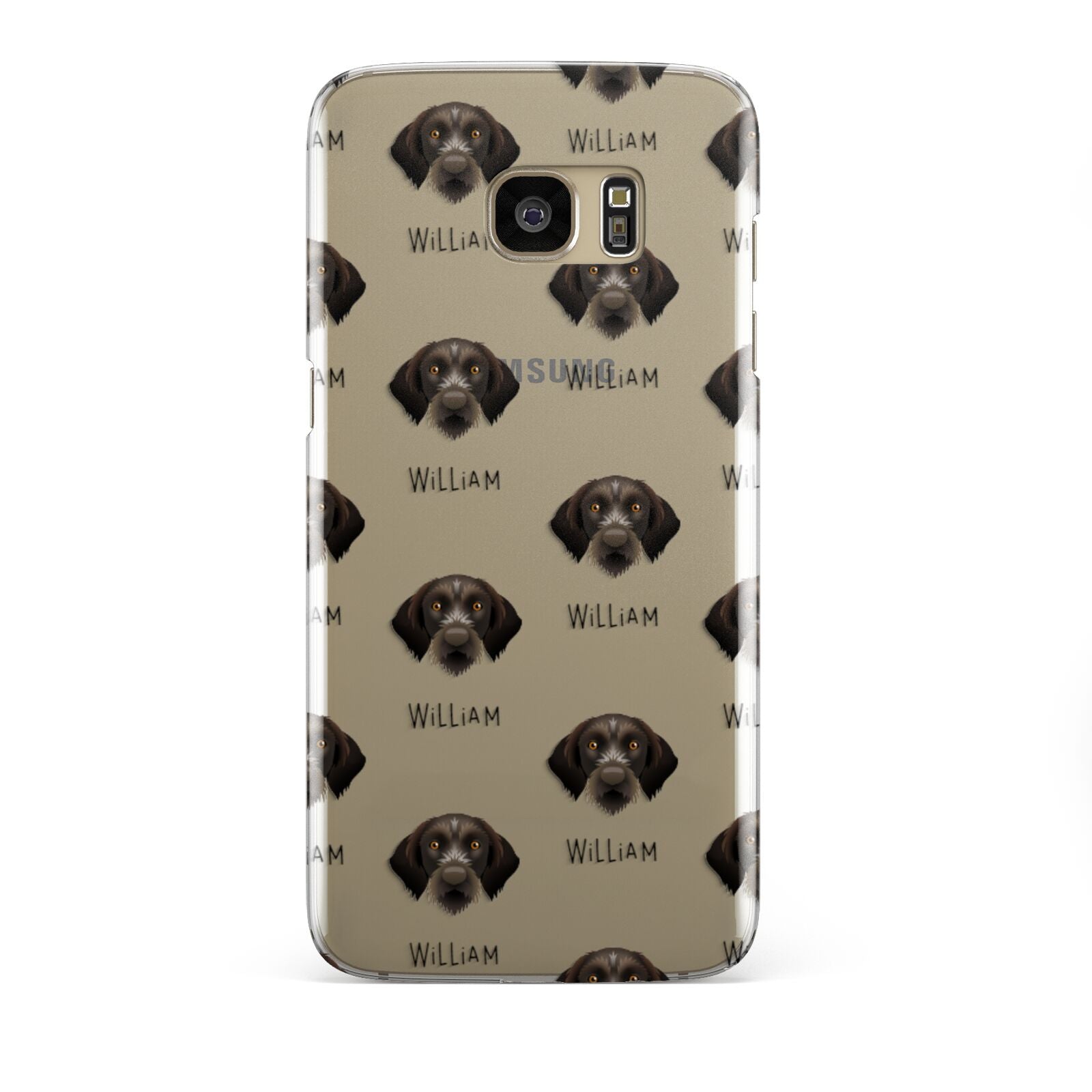 Korthals Griffon Icon with Name Samsung Galaxy S7 Edge Case