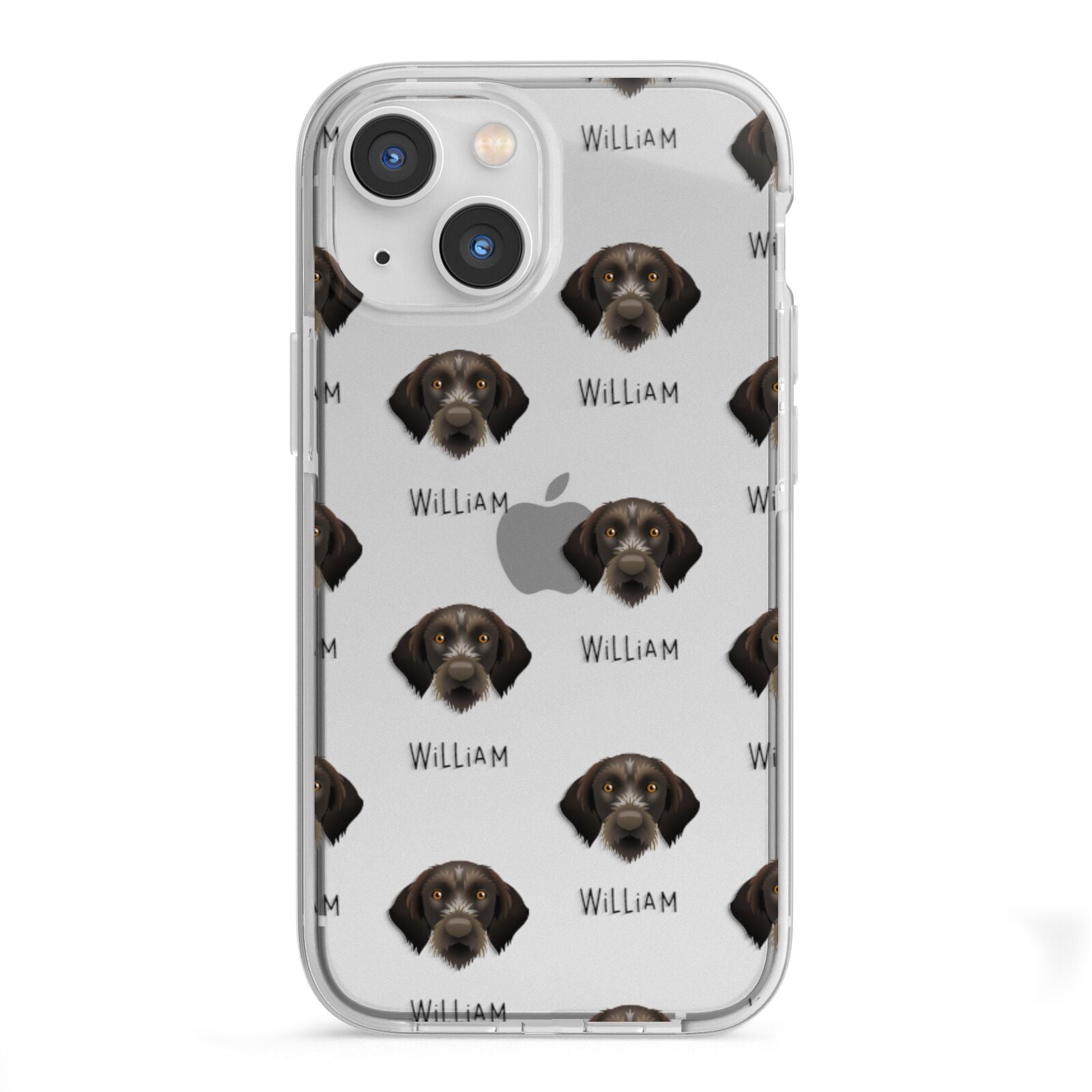 Korthals Griffon Icon with Name iPhone 13 Mini TPU Impact Case with White Edges