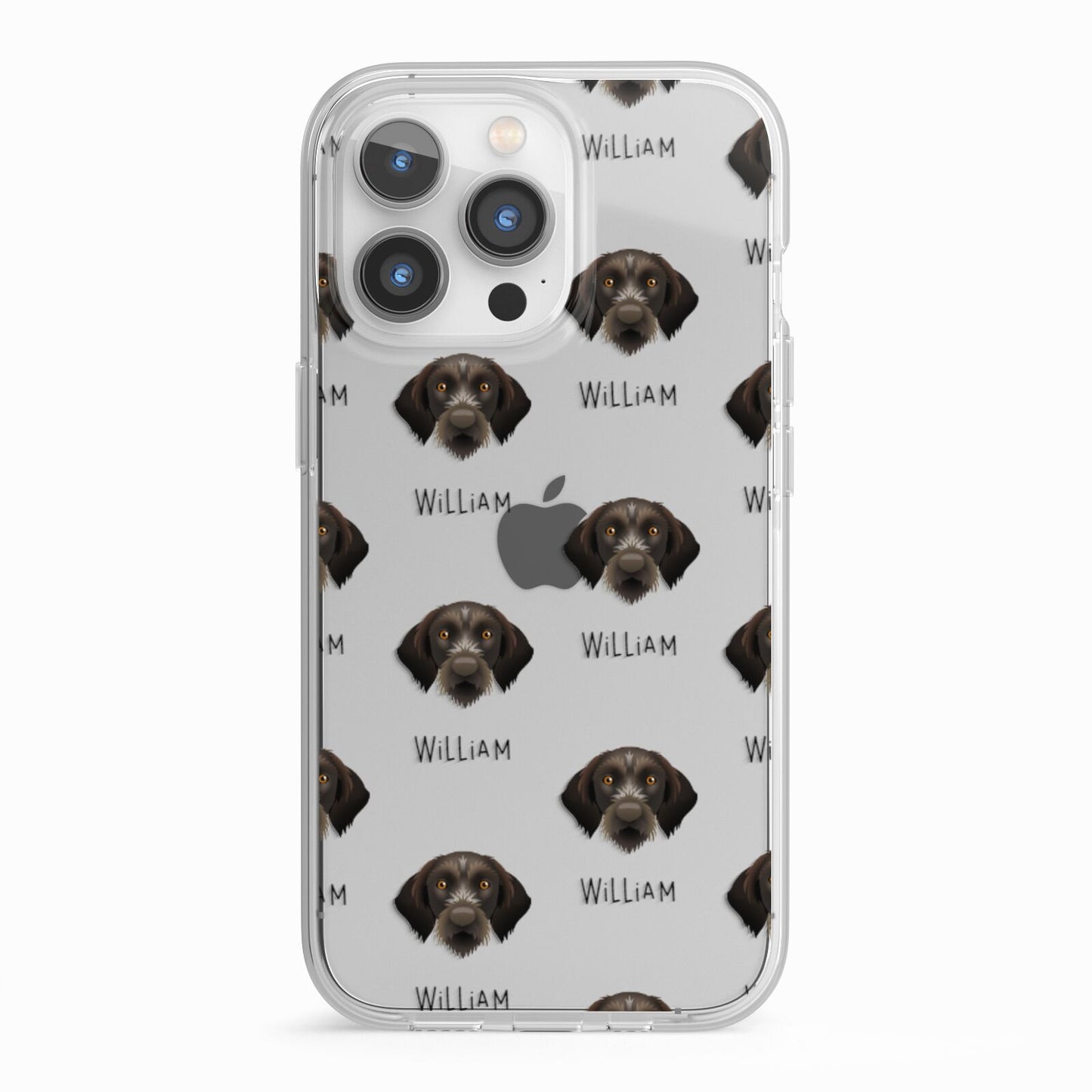 Korthals Griffon Icon with Name iPhone 13 Pro TPU Impact Case with White Edges