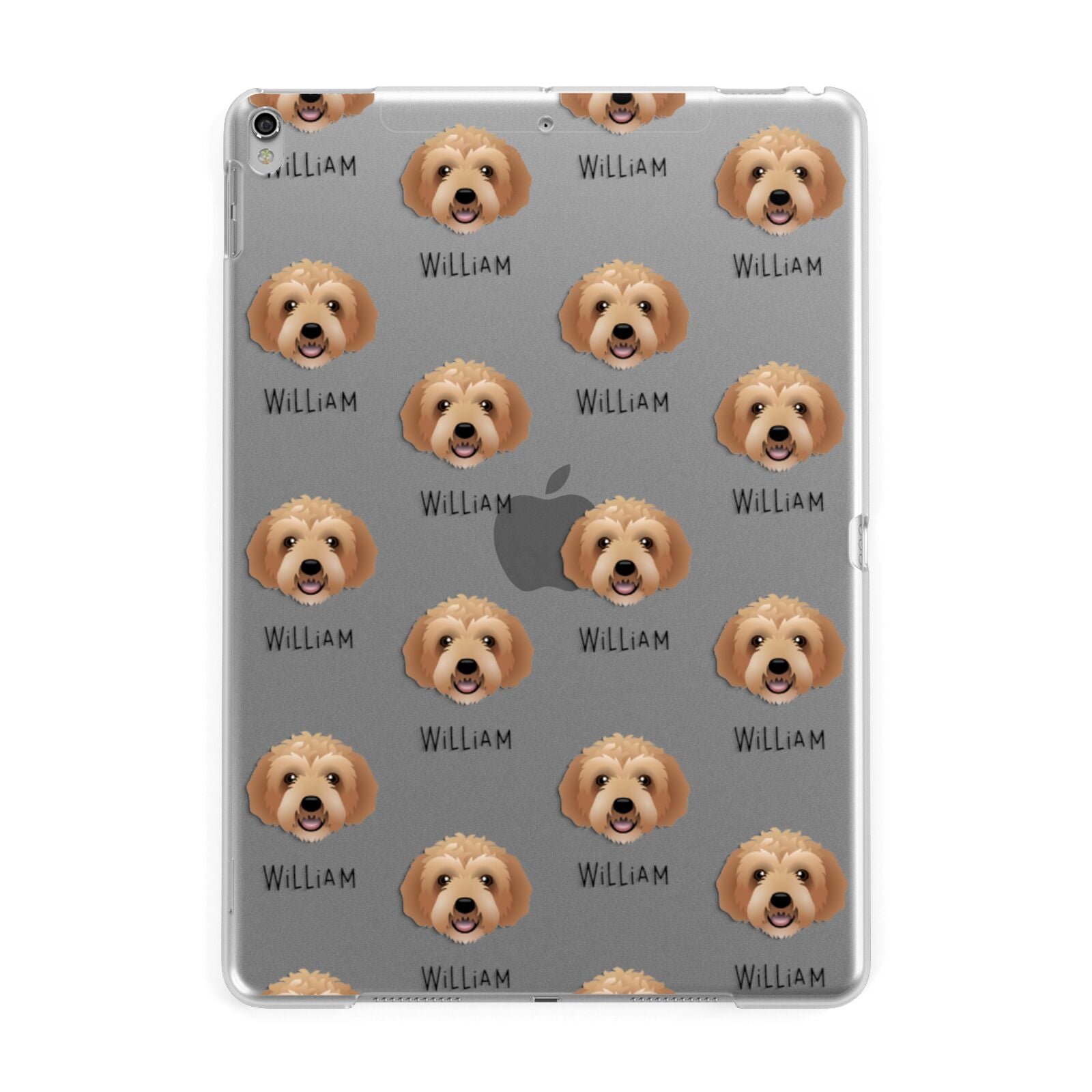 Labradoodle Icon with Name Apple iPad Silver Case