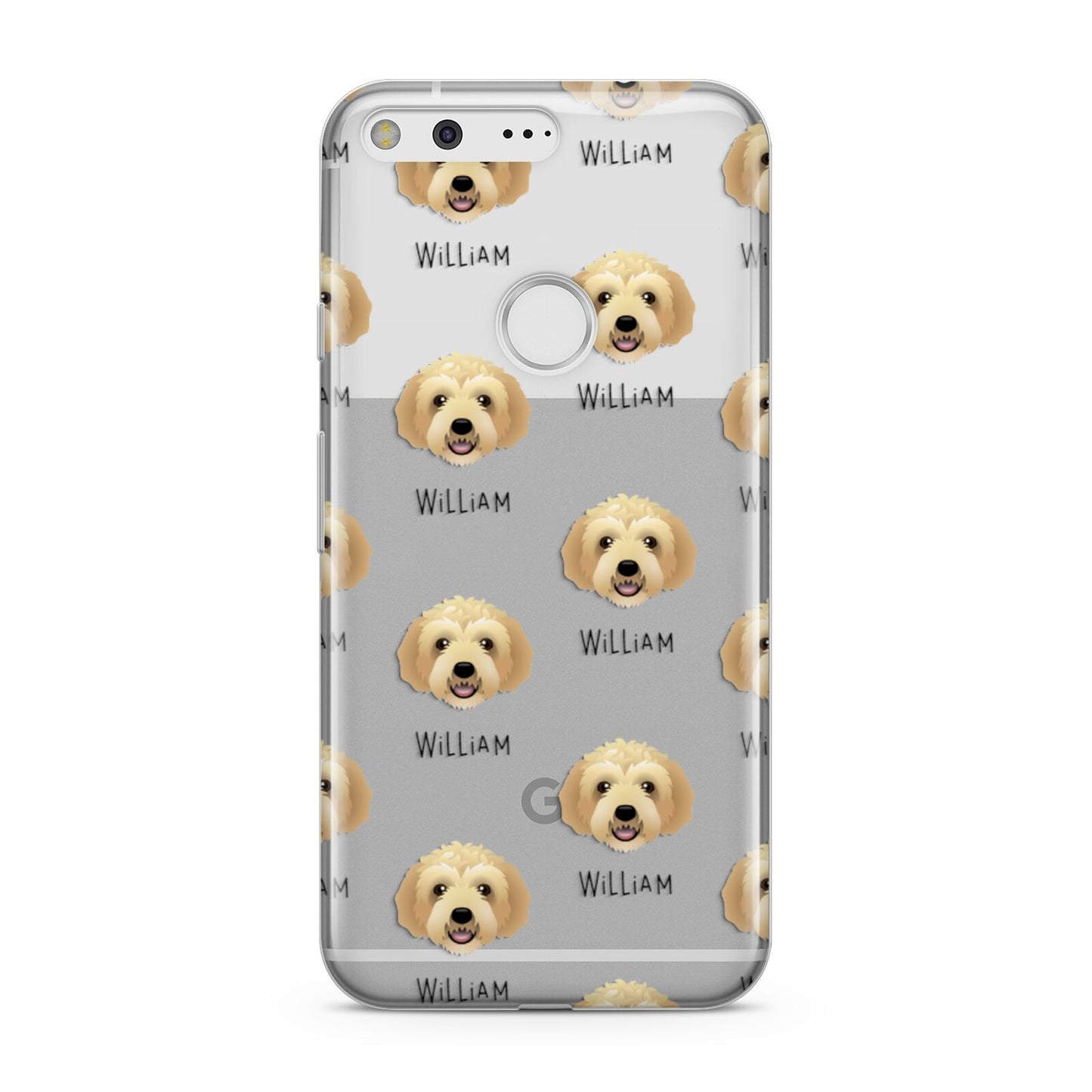 Labradoodle Icon with Name Google Pixel Case