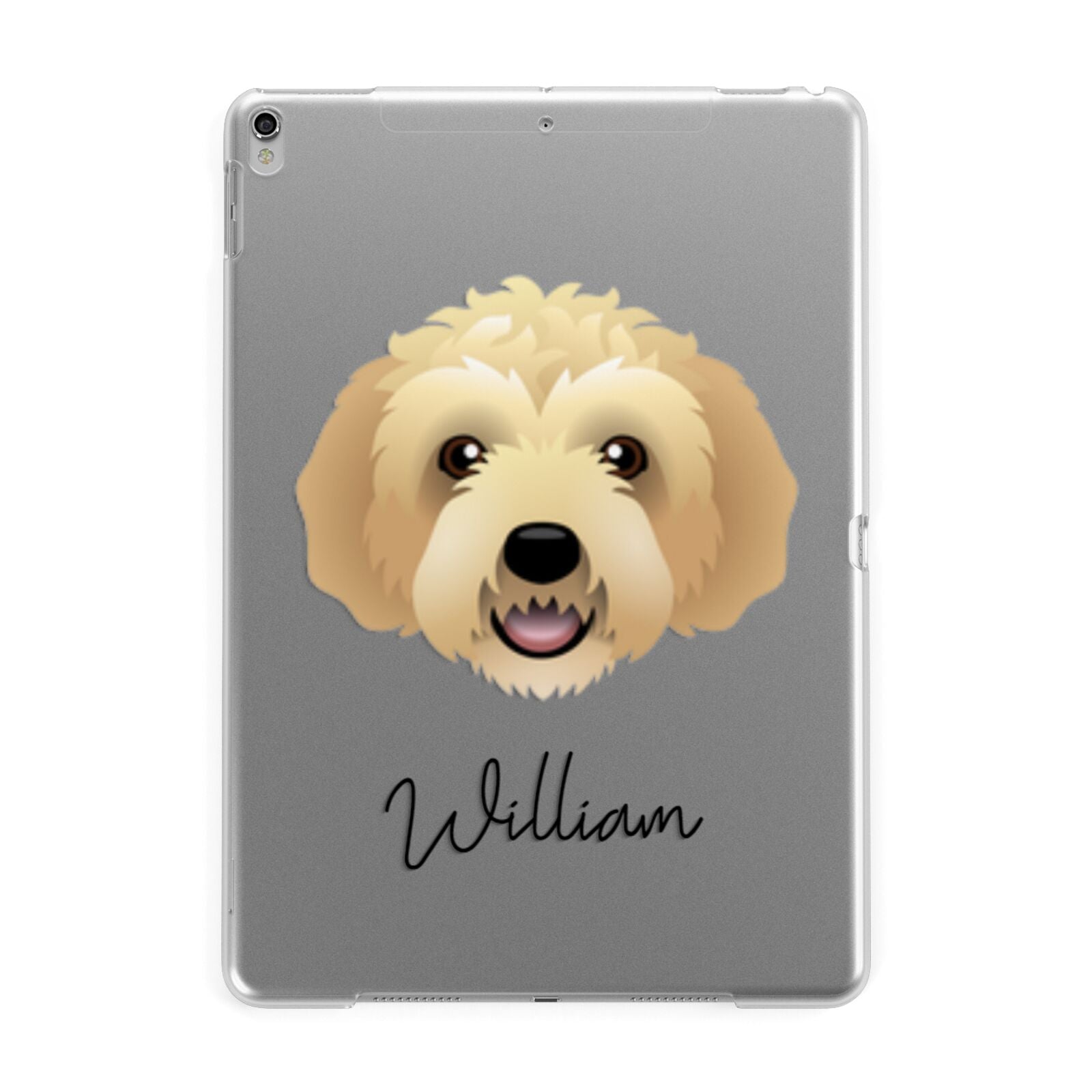 Labradoodle Personalised Apple iPad Silver Case