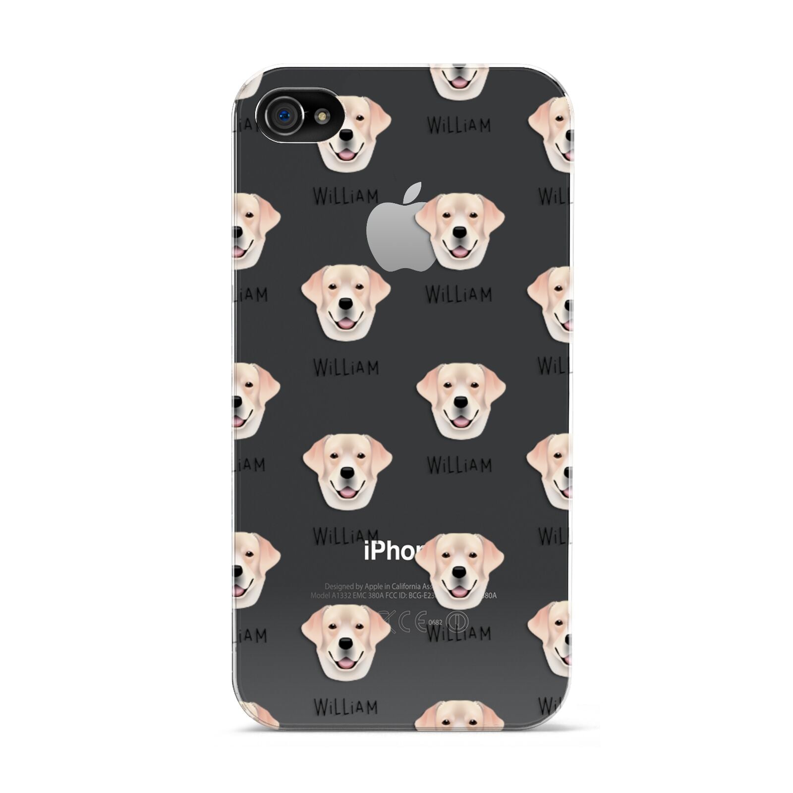 Labrador Retriever Icon with Name Apple iPhone 4s Case