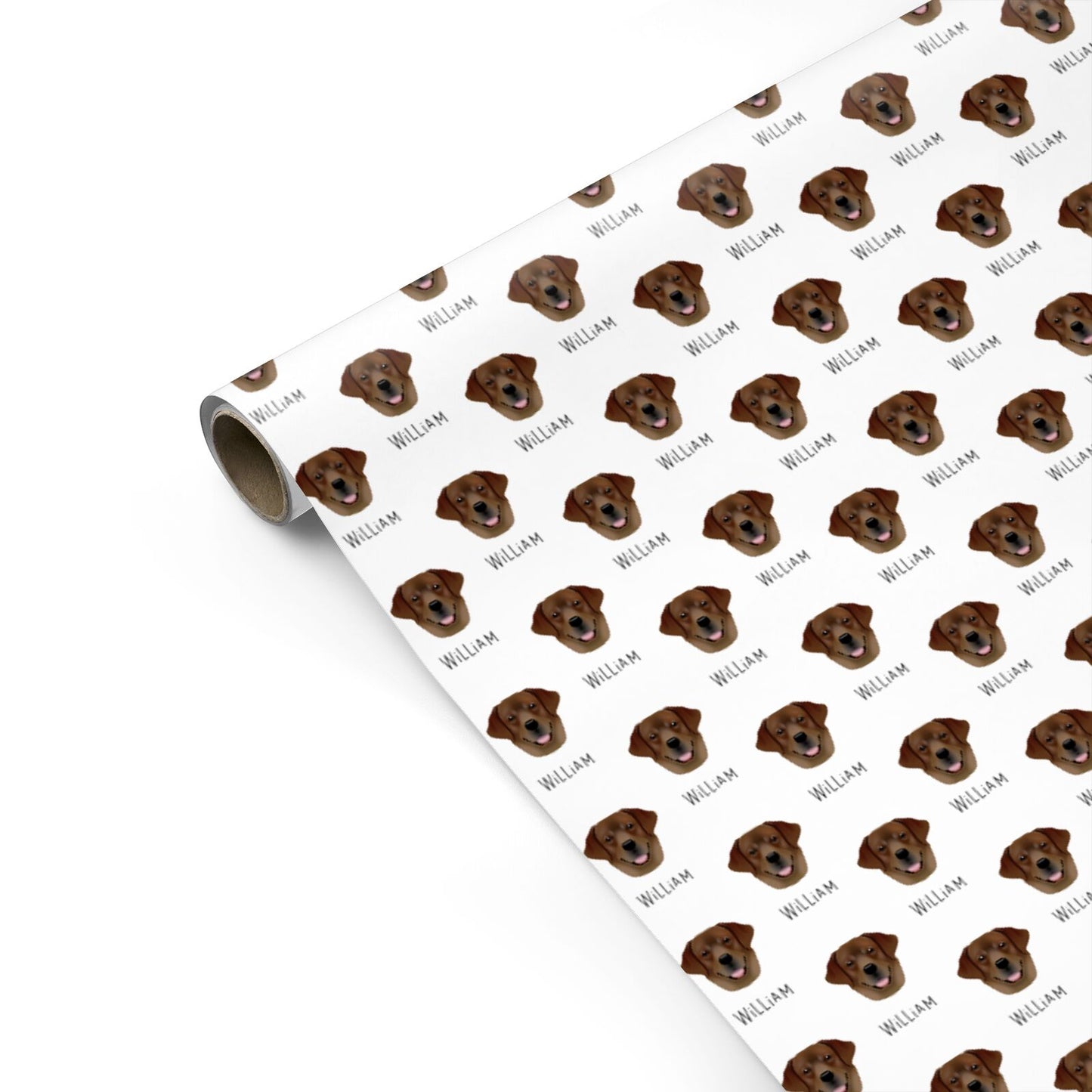 Labrador Retriever Icon with Name Personalised Gift Wrap