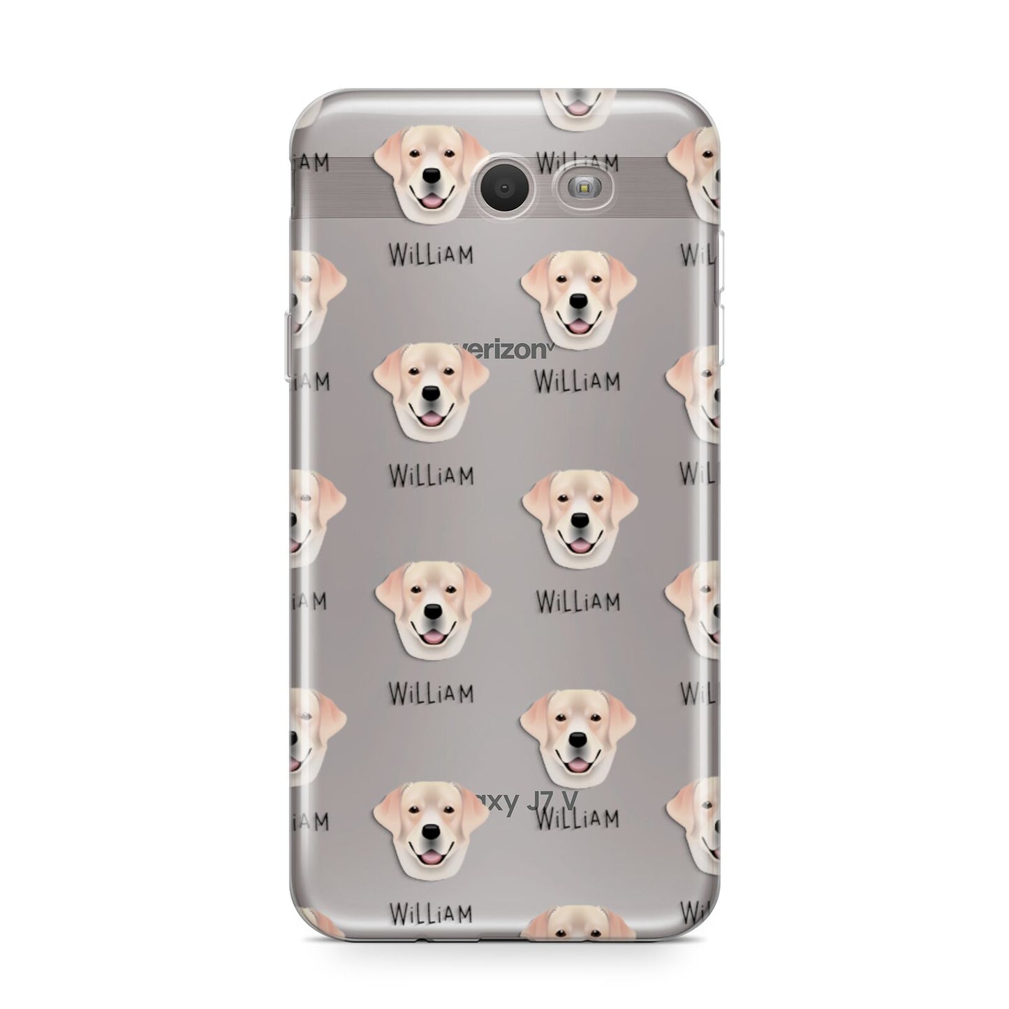 Labrador Retriever Icon with Name Samsung Galaxy J7 2017 Case