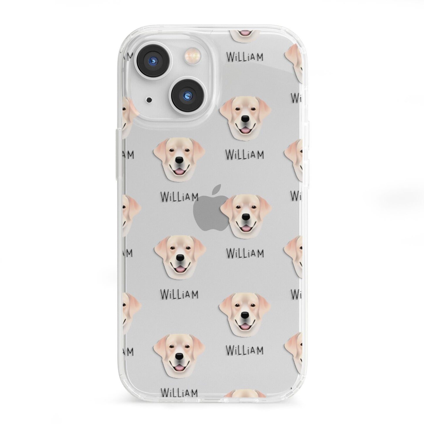 Labrador Retriever Icon with Name iPhone 13 Mini Clear Bumper Case