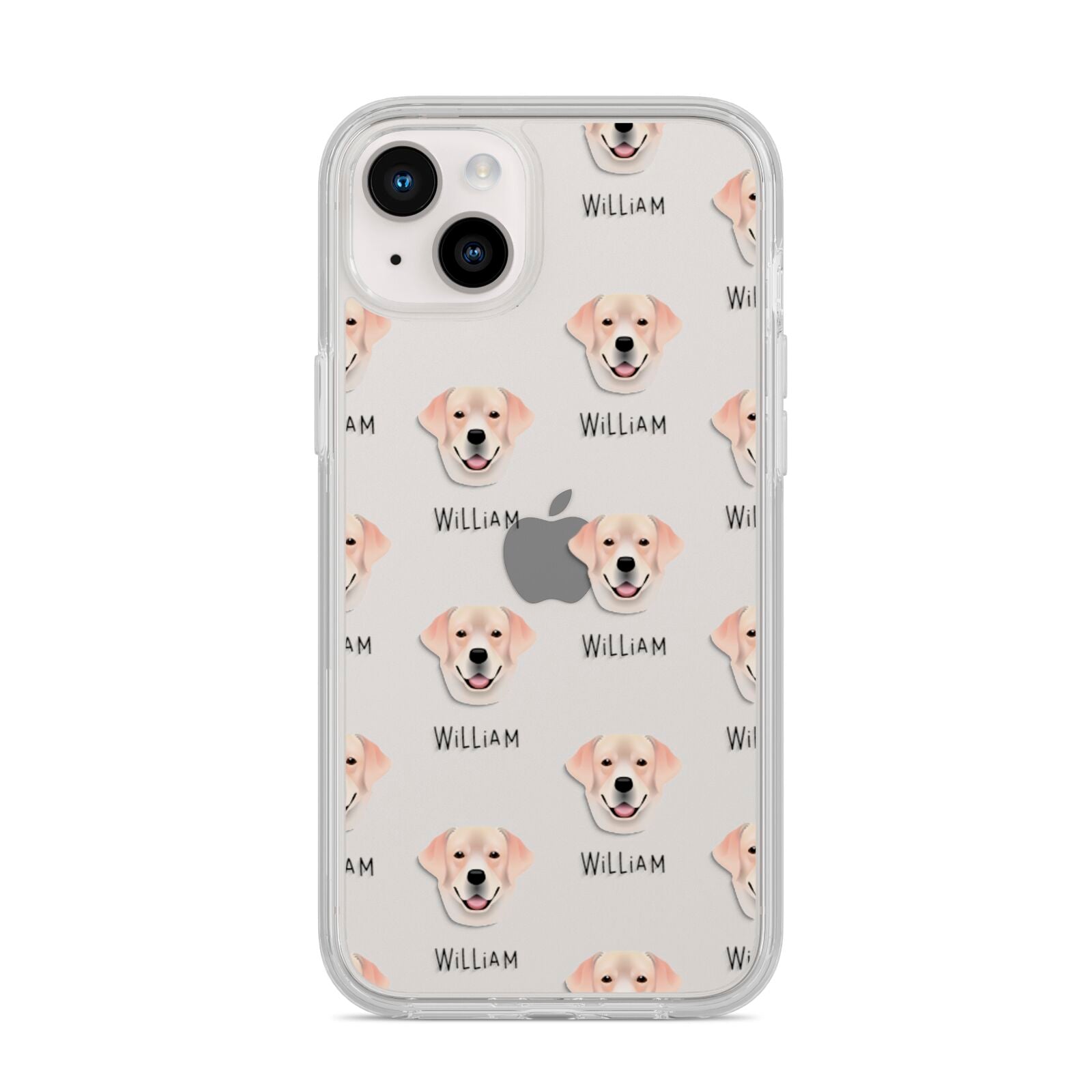 Labrador Retriever Icon with Name iPhone 14 Plus Clear Tough Case Starlight