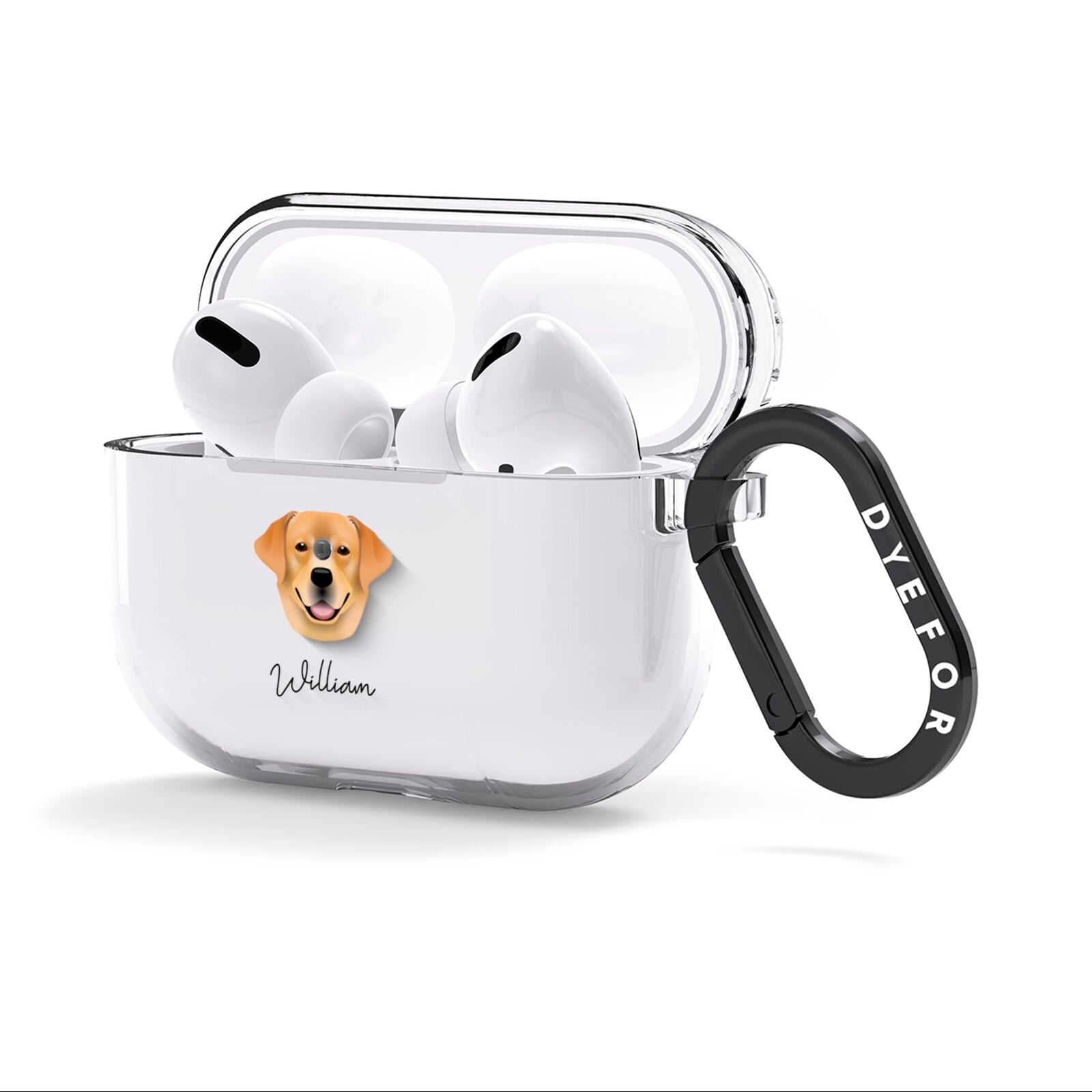 Labrador Retriever Personalised AirPods Clear Case 3rd Gen Side Image