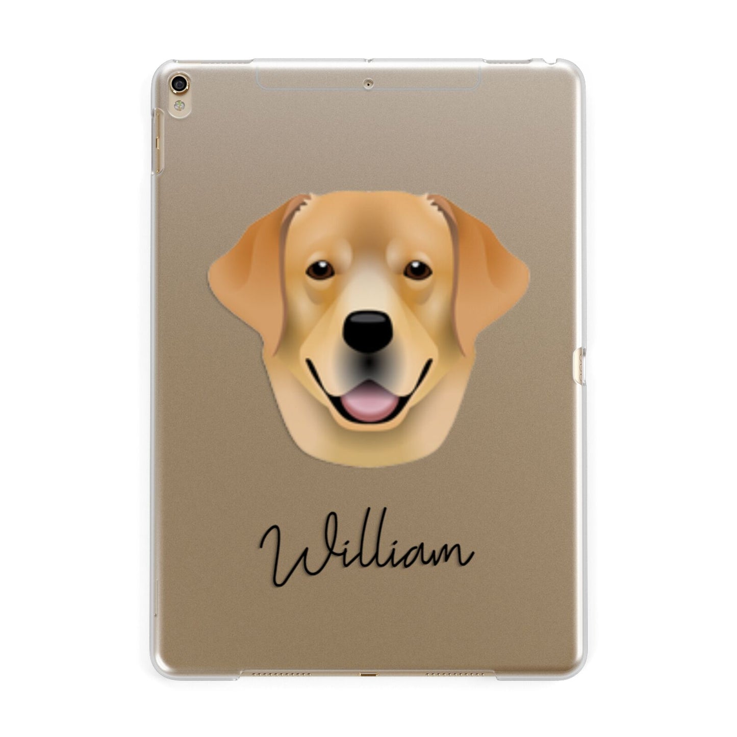 Labrador Retriever Personalised Apple iPad Gold Case