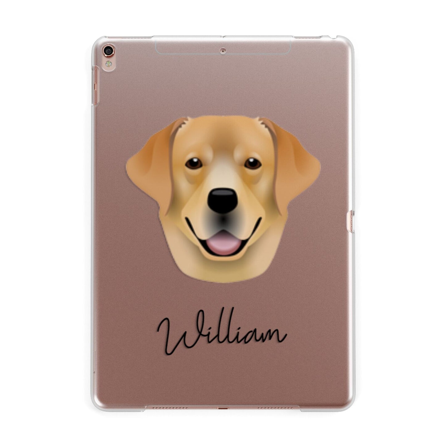 Labrador Retriever Personalised Apple iPad Rose Gold Case