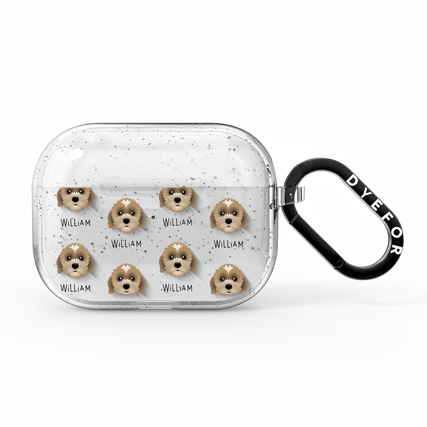 Lachon Icon with Name AirPods Pro Glitter Case