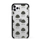 Lachon Icon with Name Apple iPhone 11 Pro Max in Silver with Black Impact Case