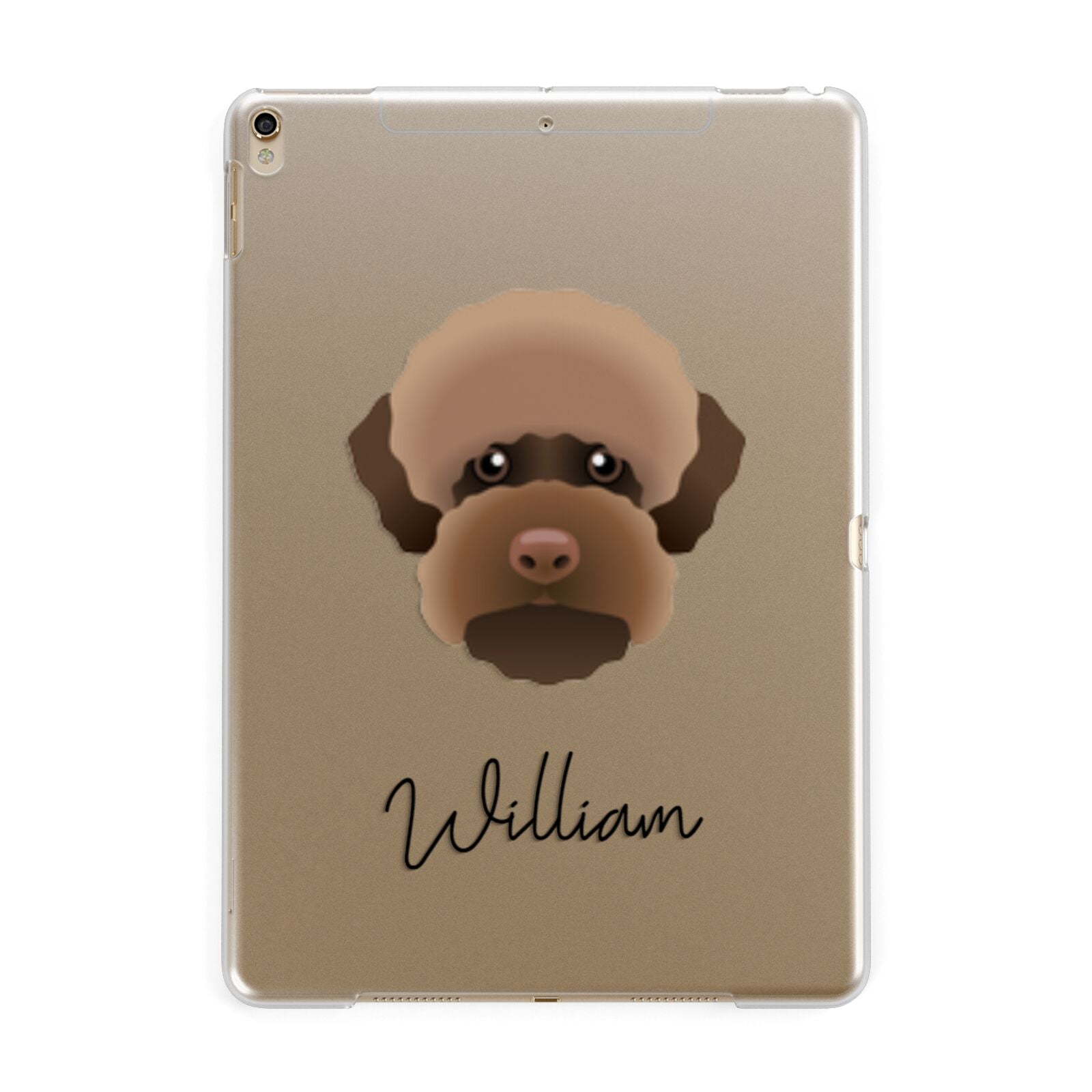 Lagotto Romagnolo Personalised Apple iPad Gold Case