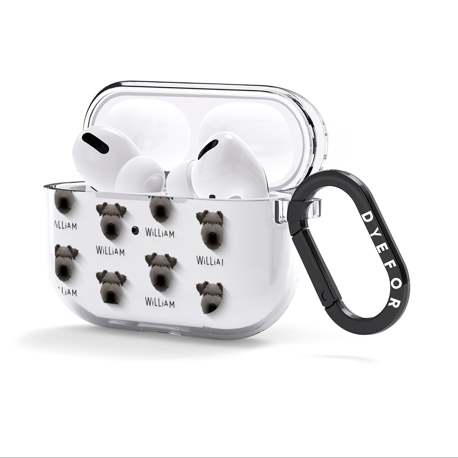 Lakeland Terrier Icon with Name AirPods Clear Case 3rd Gen Side Image