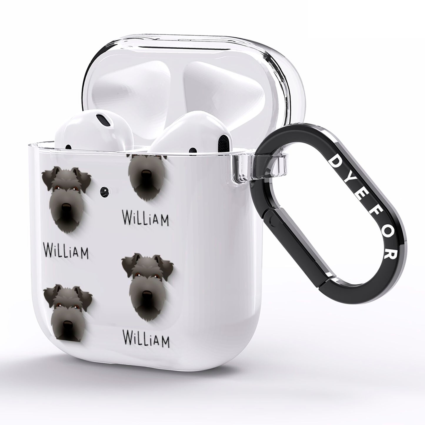 Lakeland Terrier Icon with Name AirPods Clear Case Side Image