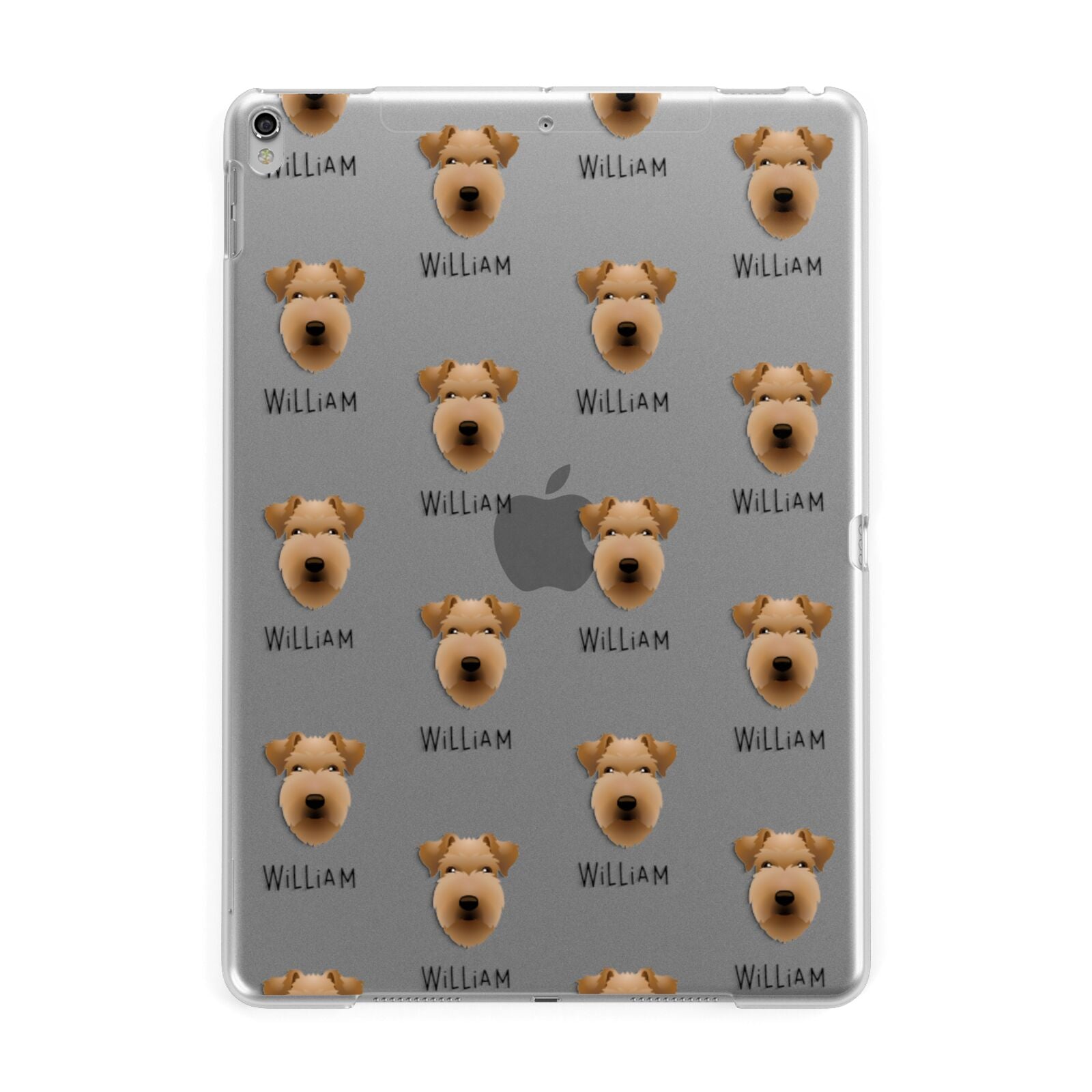 Lakeland Terrier Icon with Name Apple iPad Silver Case