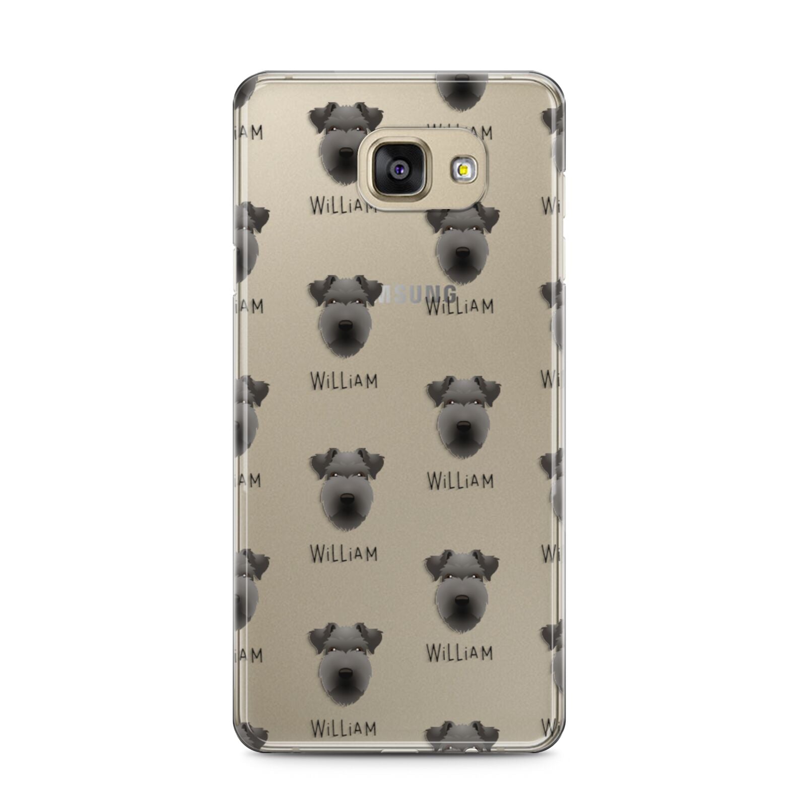 Lakeland Terrier Icon with Name Samsung Galaxy A5 2016 Case on gold phone