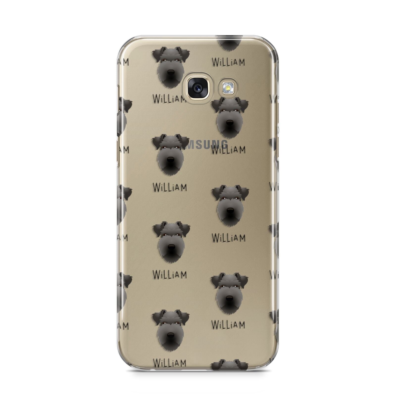 Lakeland Terrier Icon with Name Samsung Galaxy A5 2017 Case on gold phone