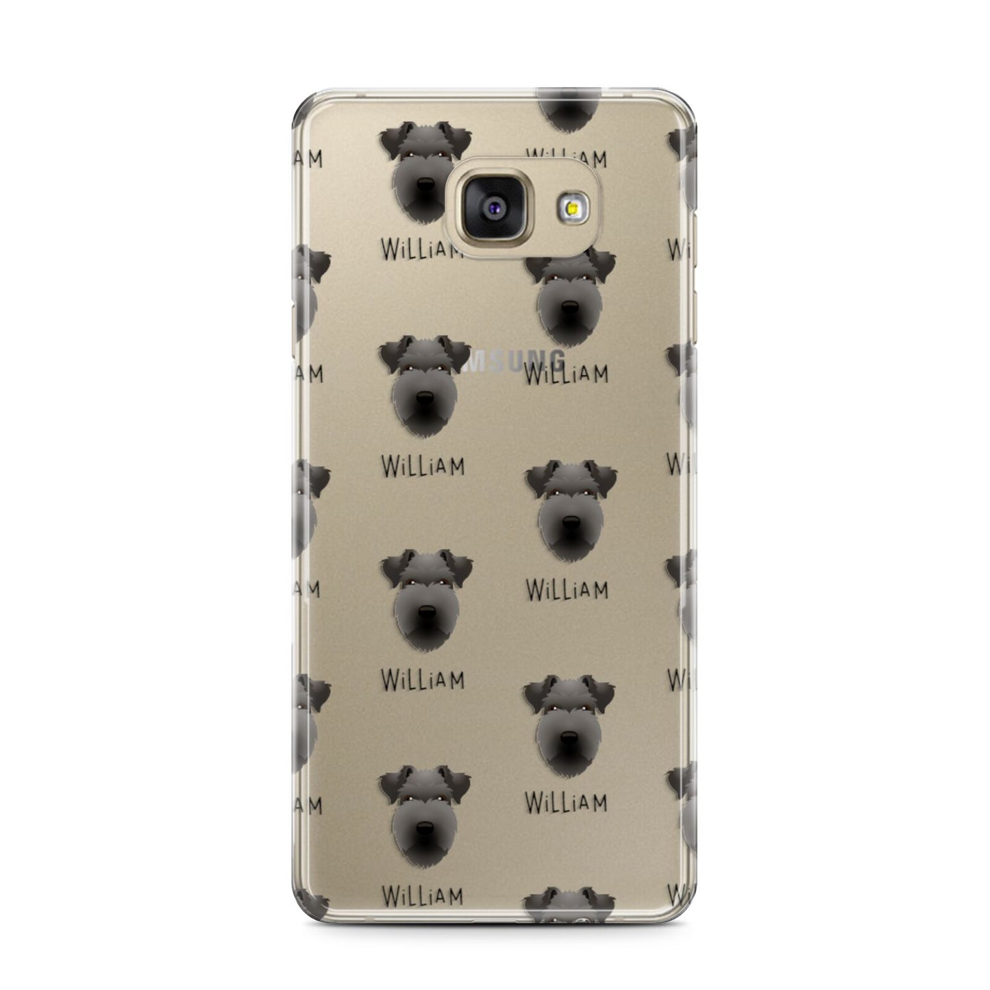 Lakeland Terrier Icon with Name Samsung Galaxy A7 2016 Case on gold phone