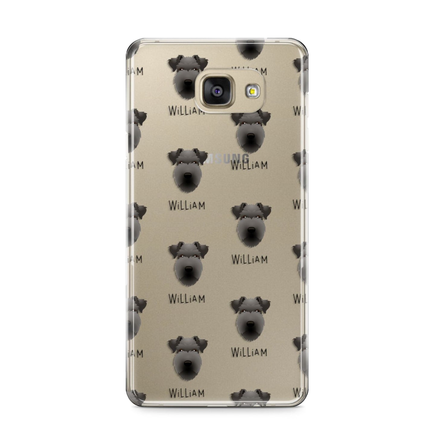 Lakeland Terrier Icon with Name Samsung Galaxy A9 2016 Case on gold phone