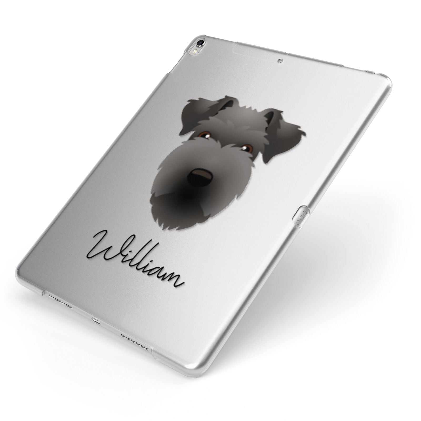 Lakeland Terrier Personalised Apple iPad Case on Silver iPad Side View