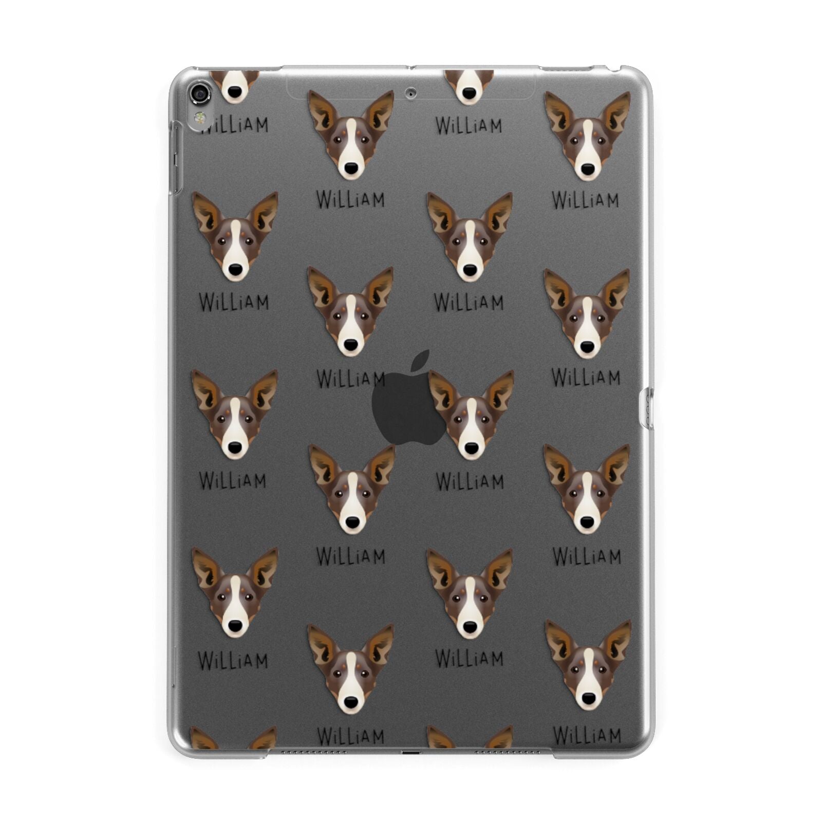 Lancashire Heeler Icon with Name Apple iPad Grey Case