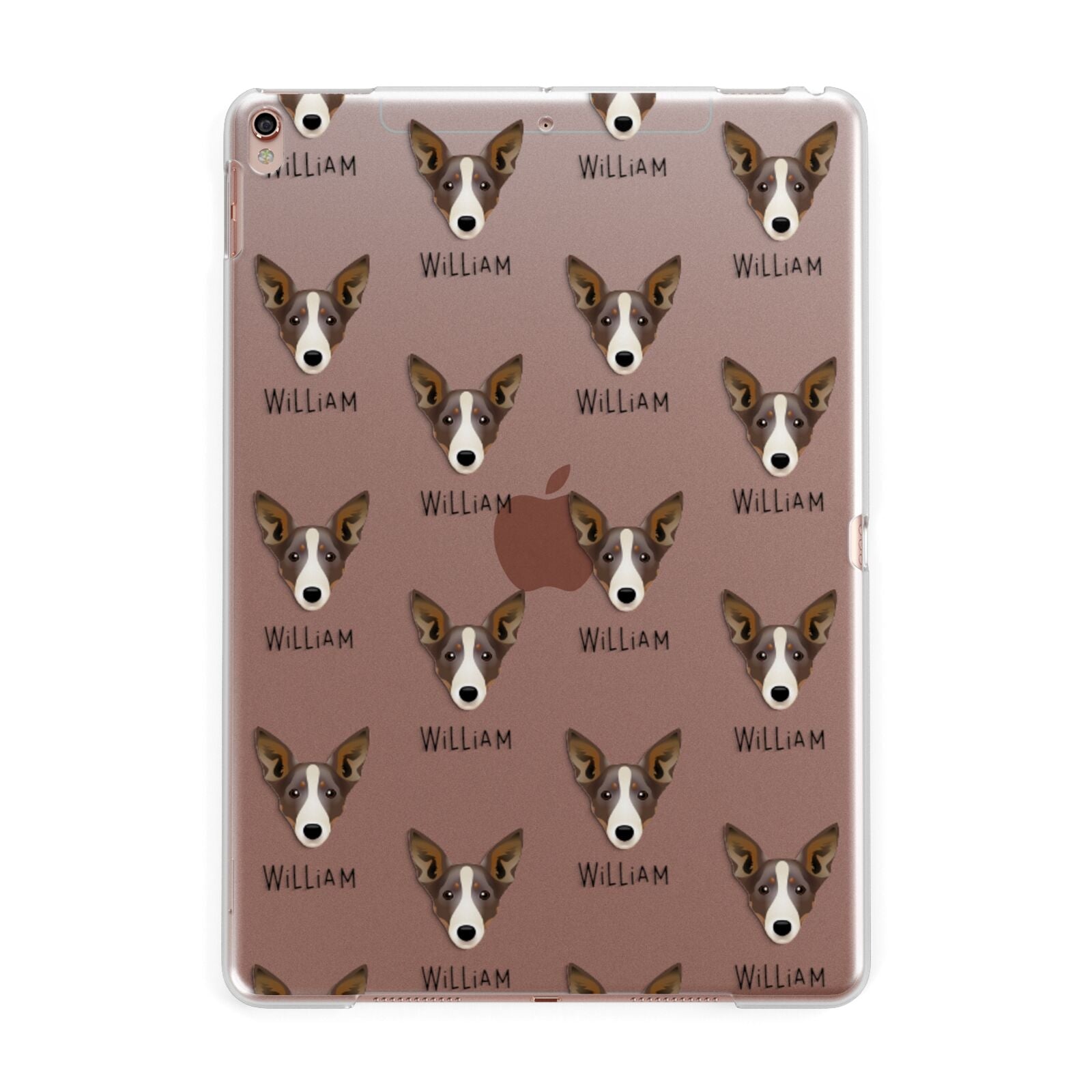 Lancashire Heeler Icon with Name Apple iPad Rose Gold Case