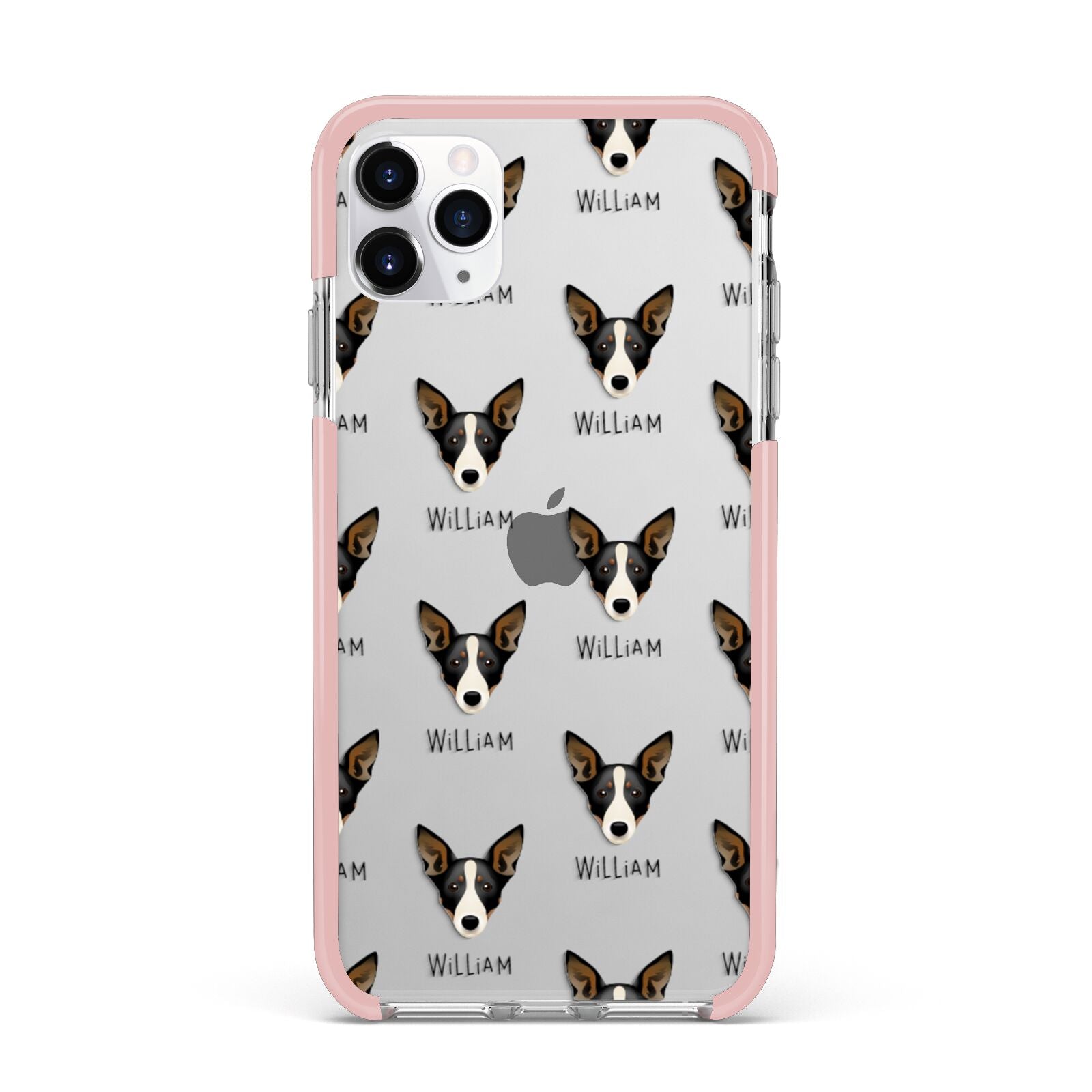 Lancashire Heeler Icon with Name iPhone 11 Pro Max Impact Pink Edge Case