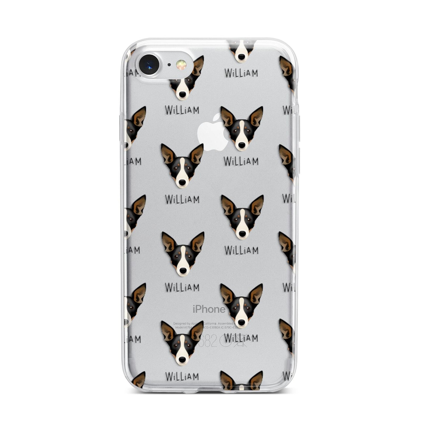 Lancashire Heeler Icon with Name iPhone 7 Bumper Case on Silver iPhone