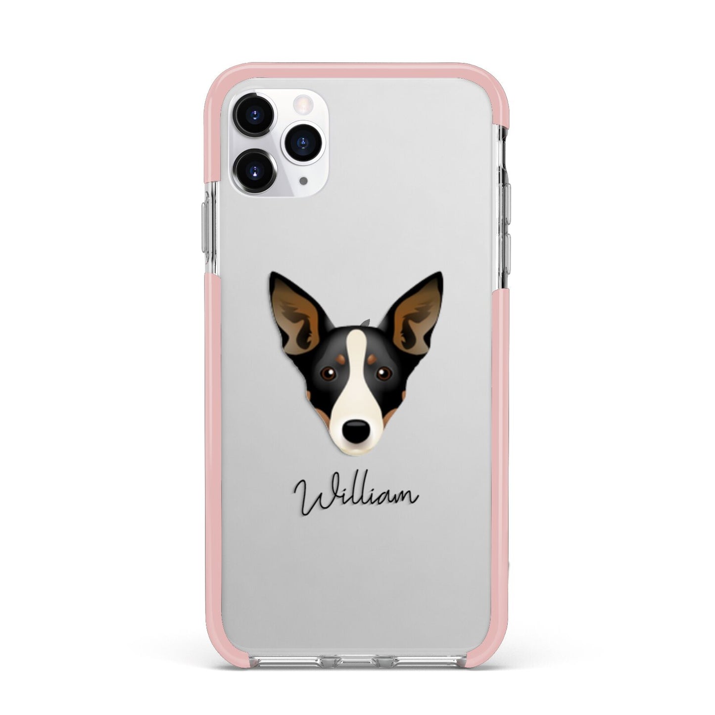 Lancashire Heeler Personalised iPhone 11 Pro Max Impact Pink Edge Case