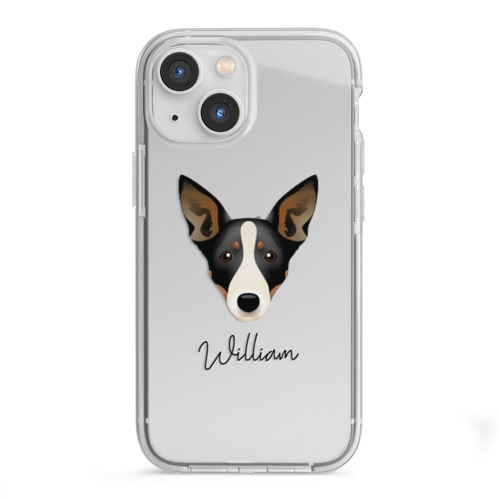 Lancashire Heeler Personalised iPhone 13 Mini TPU Impact Case with White Edges