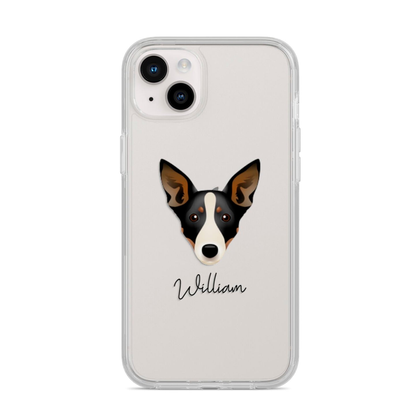 Lancashire Heeler Personalised iPhone 14 Plus Clear Tough Case Starlight