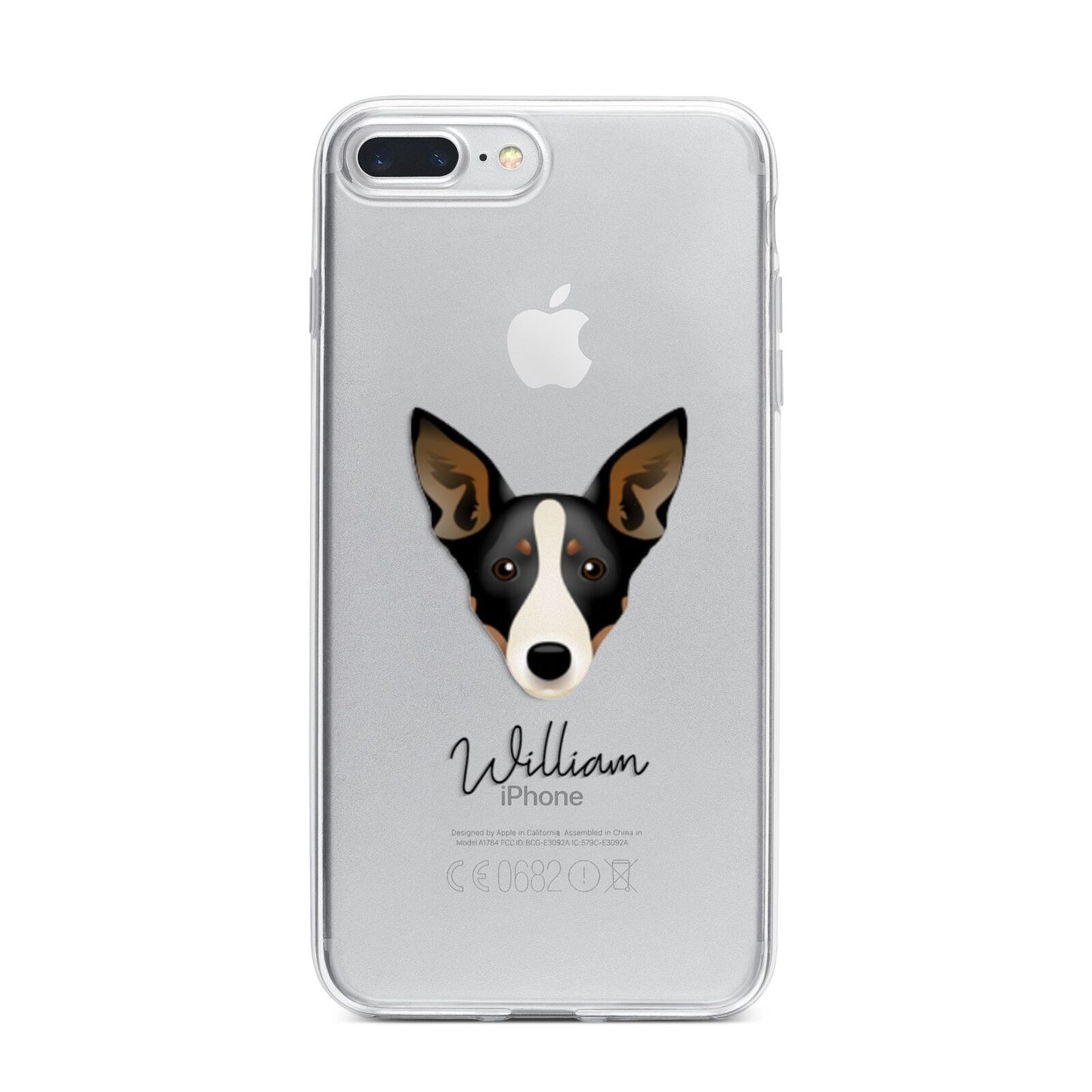 Lancashire Heeler Personalised iPhone 7 Plus Bumper Case on Silver iPhone