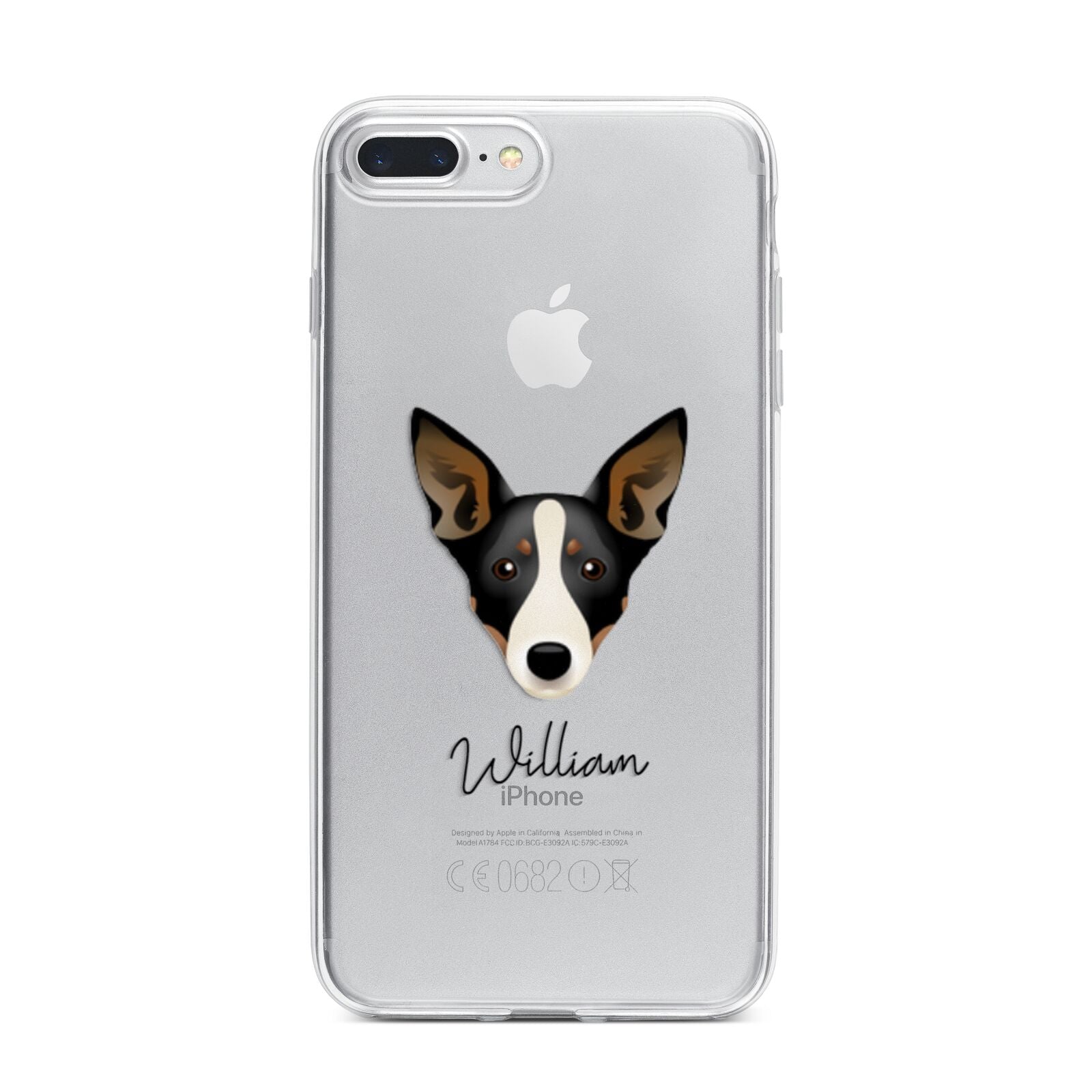 Lancashire Heeler Personalised iPhone 7 Plus Bumper Case on Silver iPhone