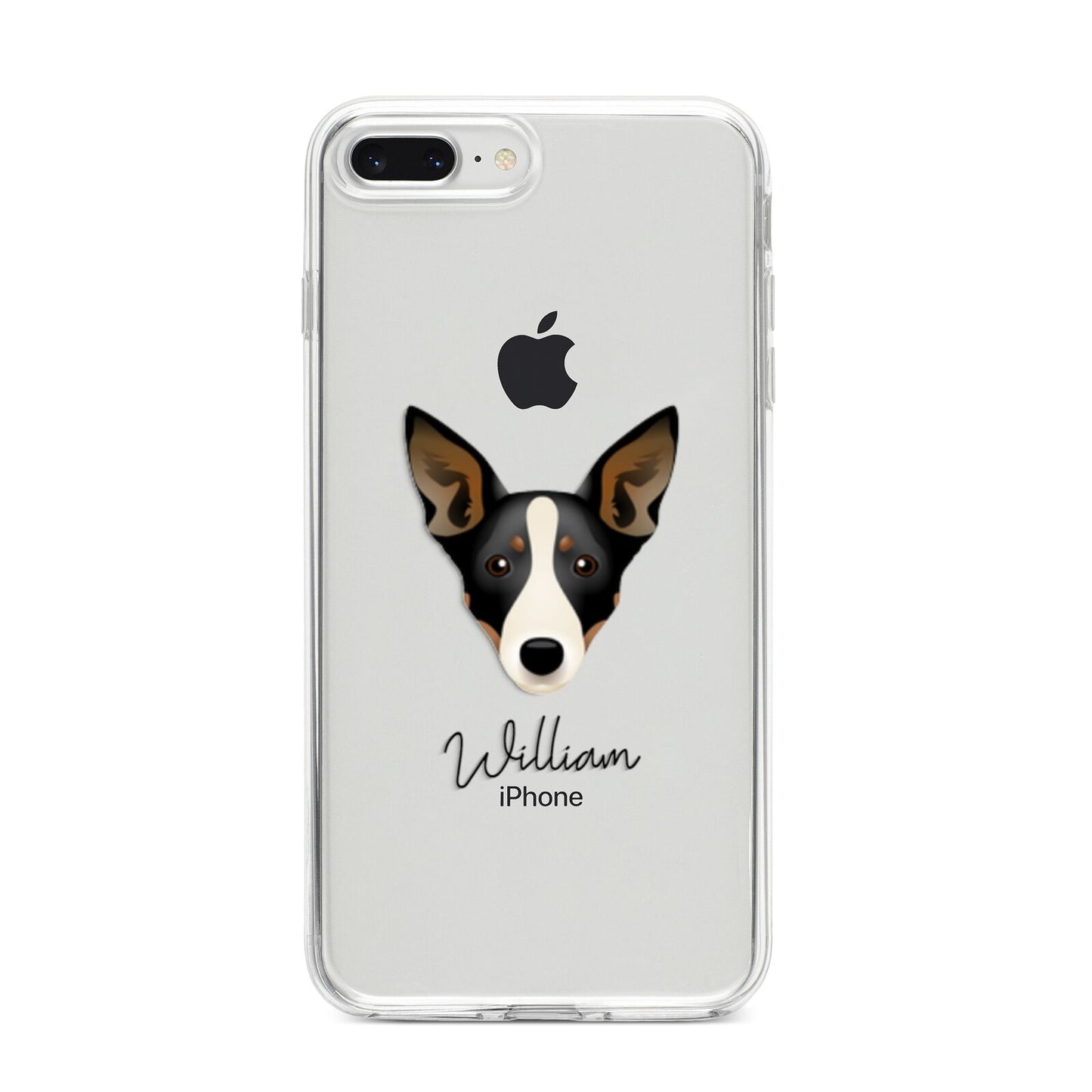 Lancashire Heeler Personalised iPhone 8 Plus Bumper Case on Silver iPhone