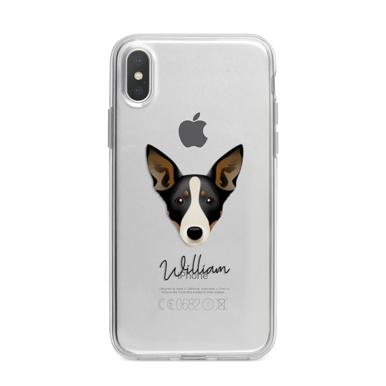 Lancashire Heeler Personalised iPhone X Bumper Case on Silver iPhone Alternative Image 1