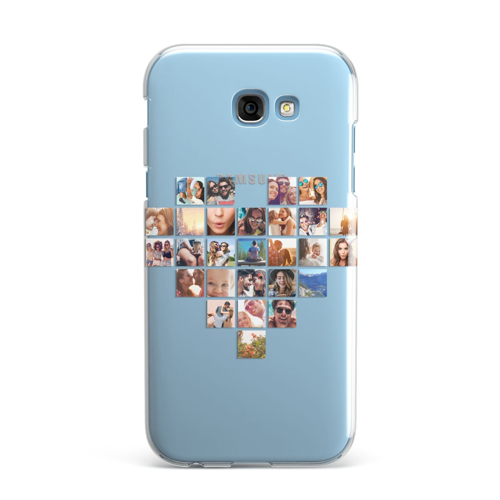 Large Heart Photo Montage Upload Samsung Galaxy A7 2017 Case