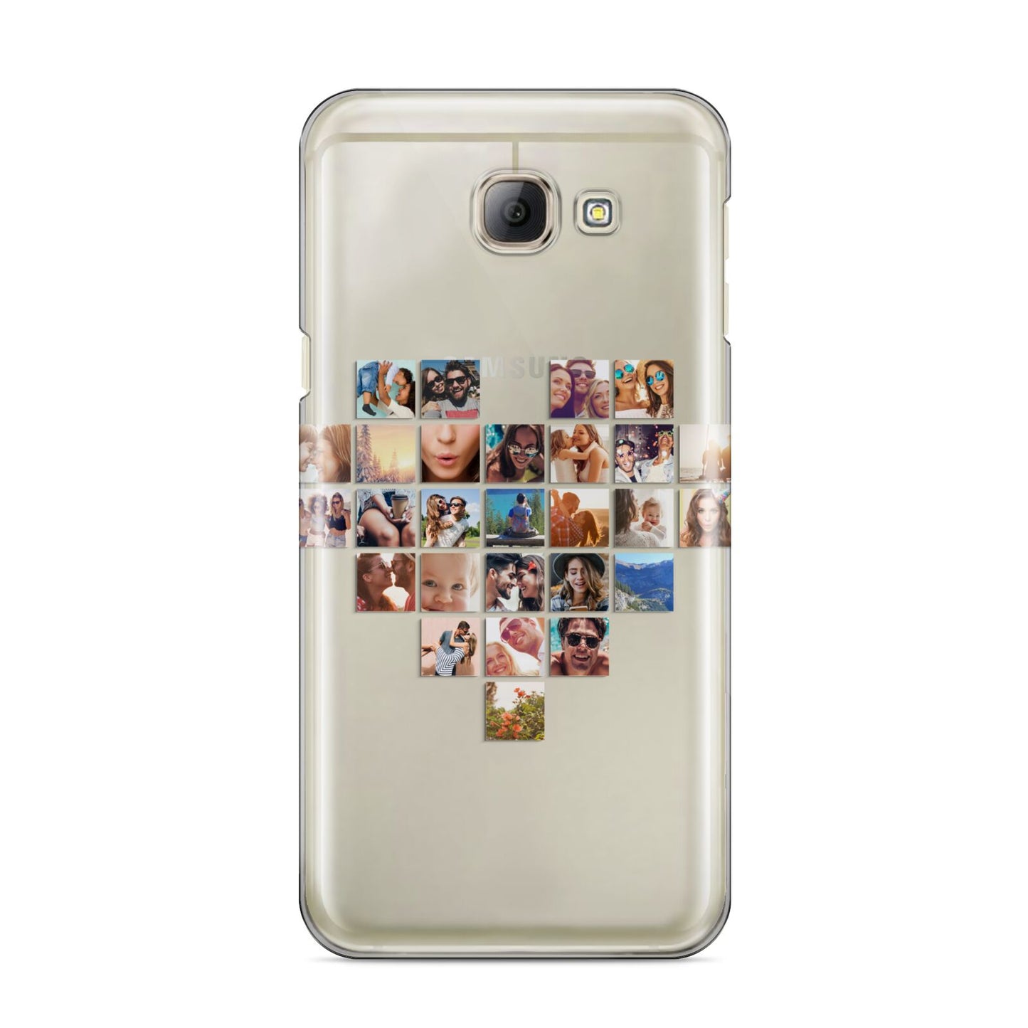 Large Heart Photo Montage Upload Samsung Galaxy A8 2016 Case