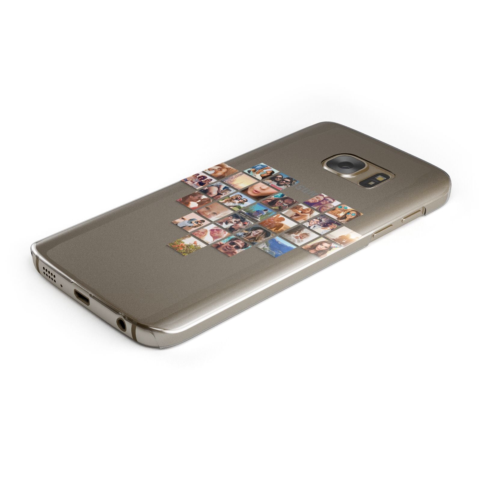 Large Heart Photo Montage Upload Samsung Galaxy Case Bottom Cutout