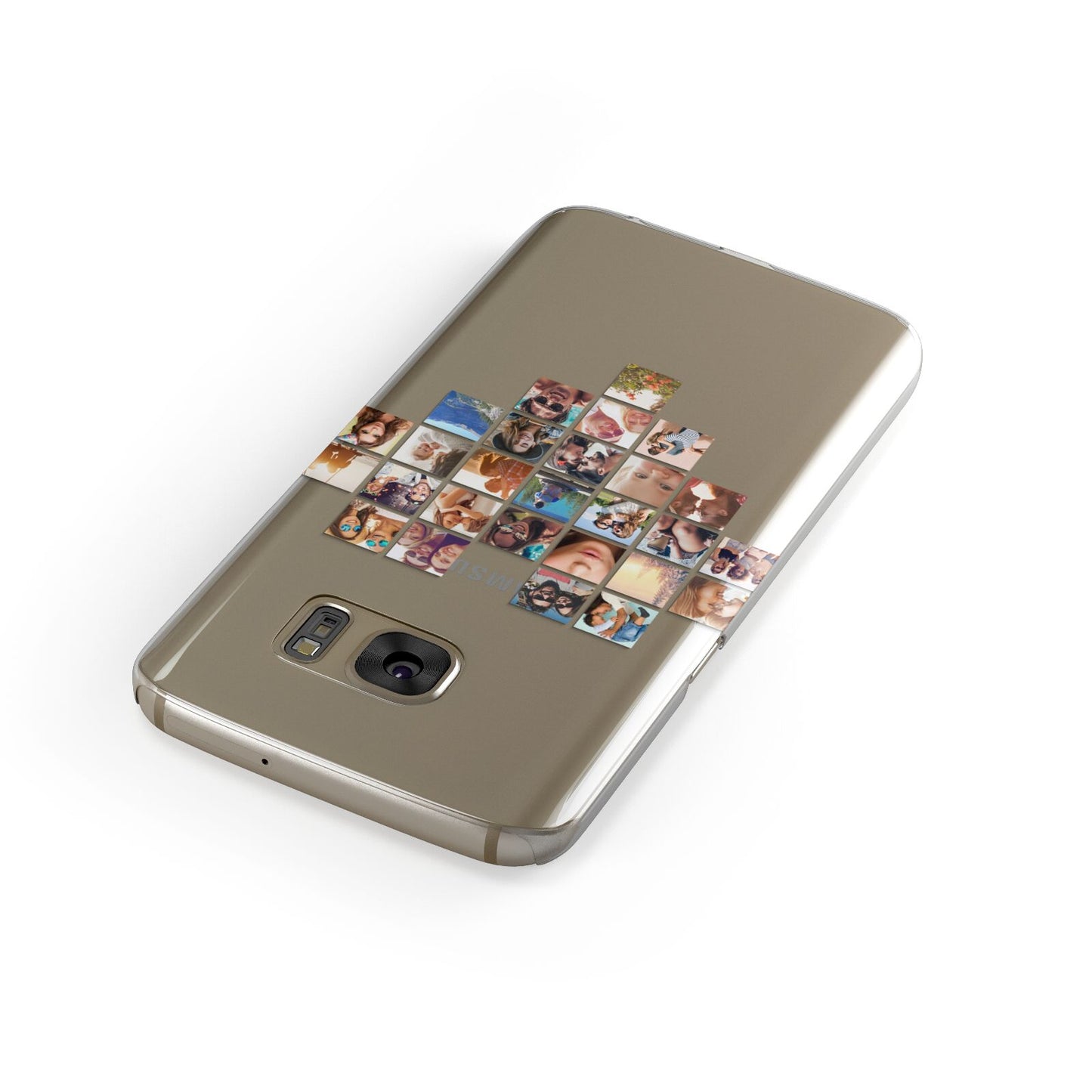 Large Heart Photo Montage Upload Samsung Galaxy Case Front Close Up