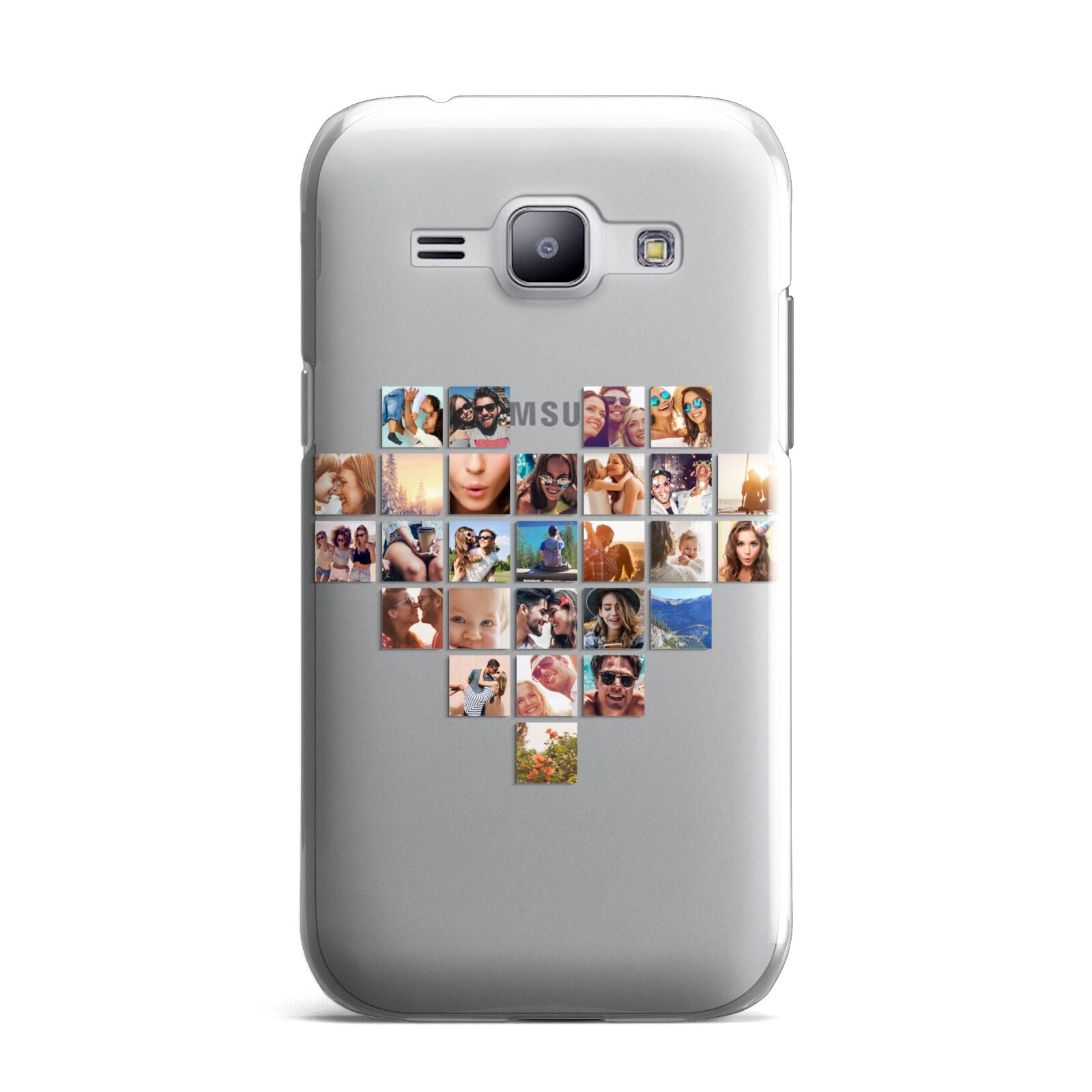 Large Heart Photo Montage Upload Samsung Galaxy J1 2015 Case