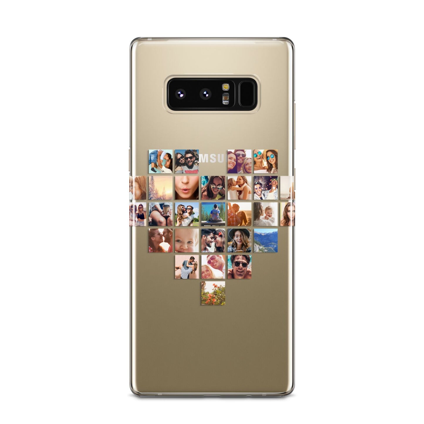 Large Heart Photo Montage Upload Samsung Galaxy Note 8 Case