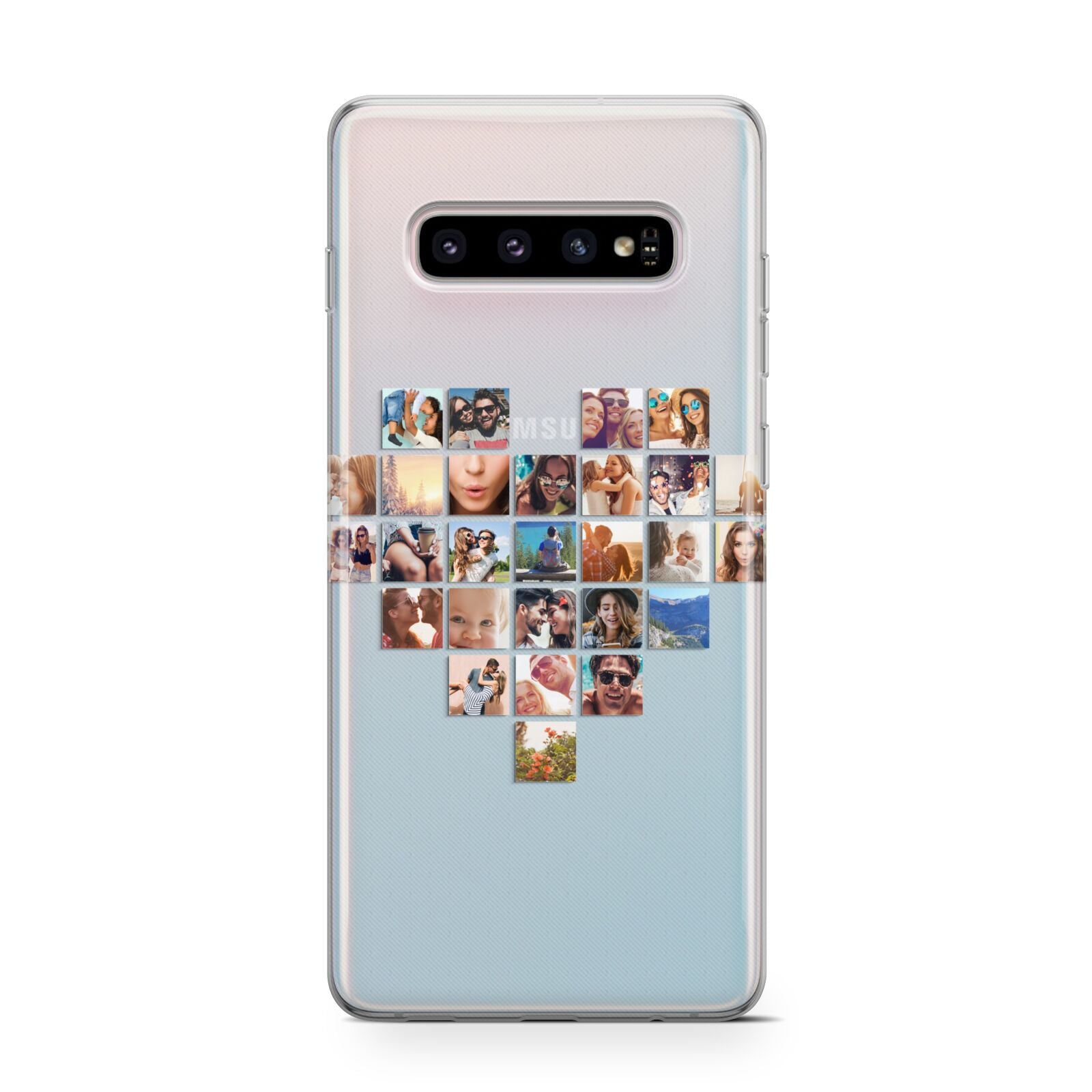 Large Heart Photo Montage Upload Samsung Galaxy S10 Case