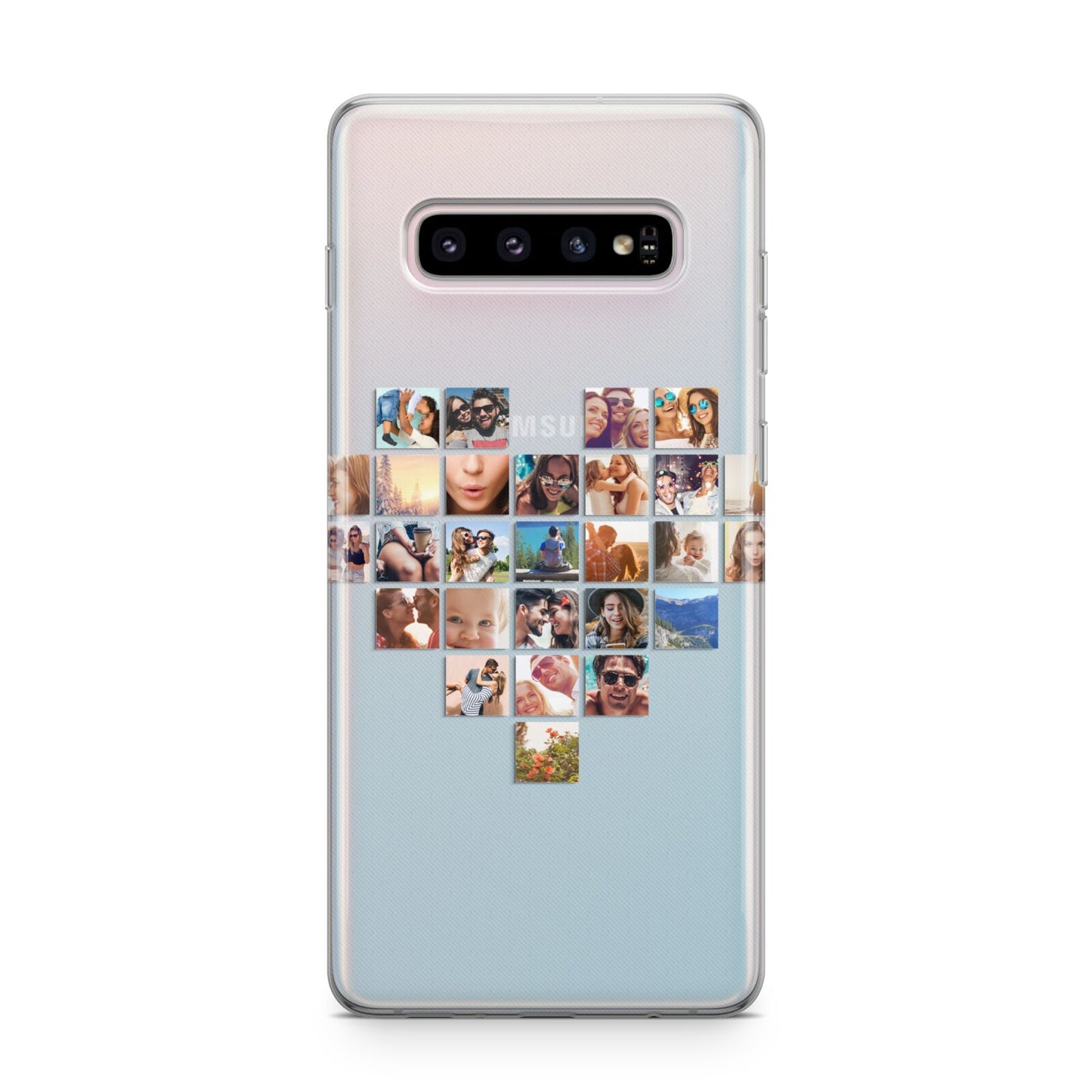 Large Heart Photo Montage Upload Samsung Galaxy S10 Plus Case
