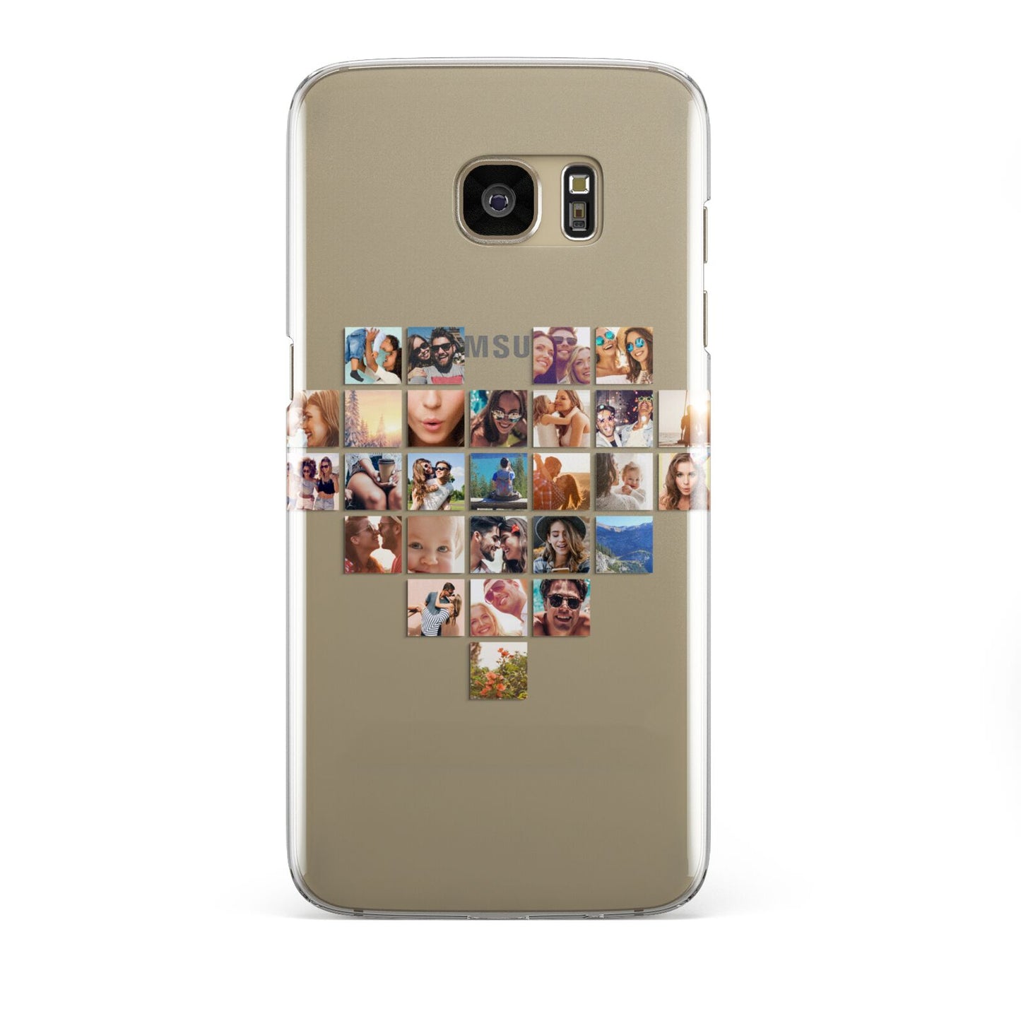 Large Heart Photo Montage Upload Samsung Galaxy S7 Edge Case