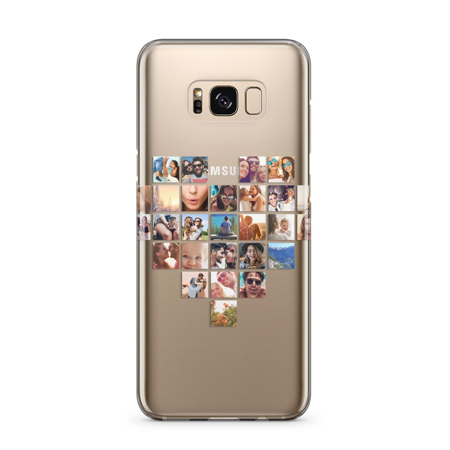 Large Heart Photo Montage Upload Samsung Galaxy S8 Plus Case