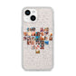 Large Heart Photo Montage Upload iPhone 14 Glitter Tough Case Starlight