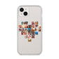 Large Heart Photo Montage Upload iPhone 14 Plus Clear Tough Case Starlight